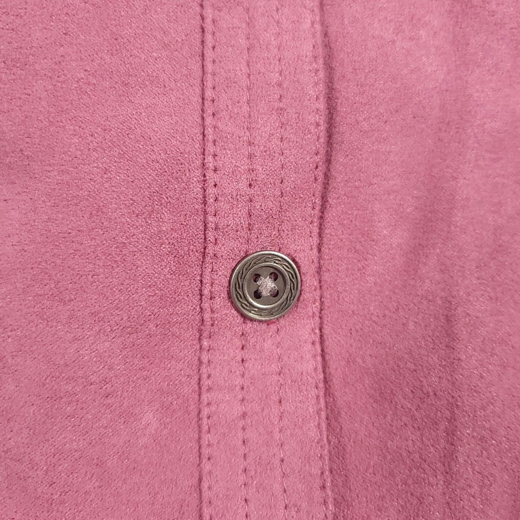 Croft & Barrow Croft & Barrow Button-Up Shirt Jacket Womens Medium Pink Lined Suede Faux Shirt Jacket Button Up Shirt Jacket Mens? Size M / US 6-8 / IT 42-44 - 6 Thumbnail