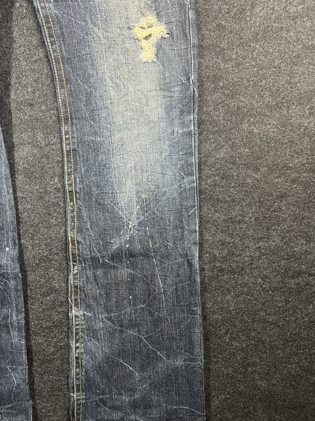 If Six Was Nine Sorridere Lightning Whiskered Distressed Fade Flare Jeans Size US 30 / EU 46 - 5 Thumbnail