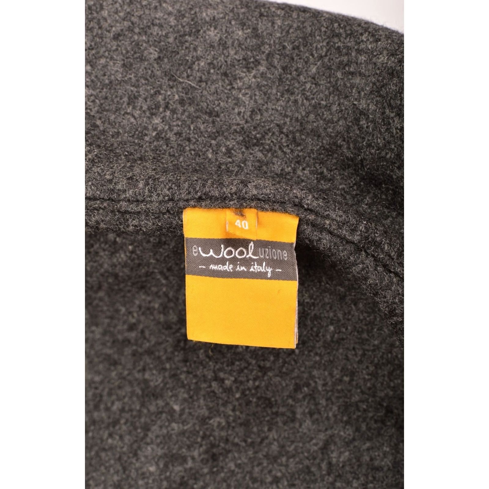 Vintage Ewooluzione Gray Virgin Wool Designer Coat Jacket, Made in Italy, Size 40, Women, Wool Coat, Overcoat, Gray, Designer, 90s-like? Size S / US 4 / IT 40 - 6 Thumbnail