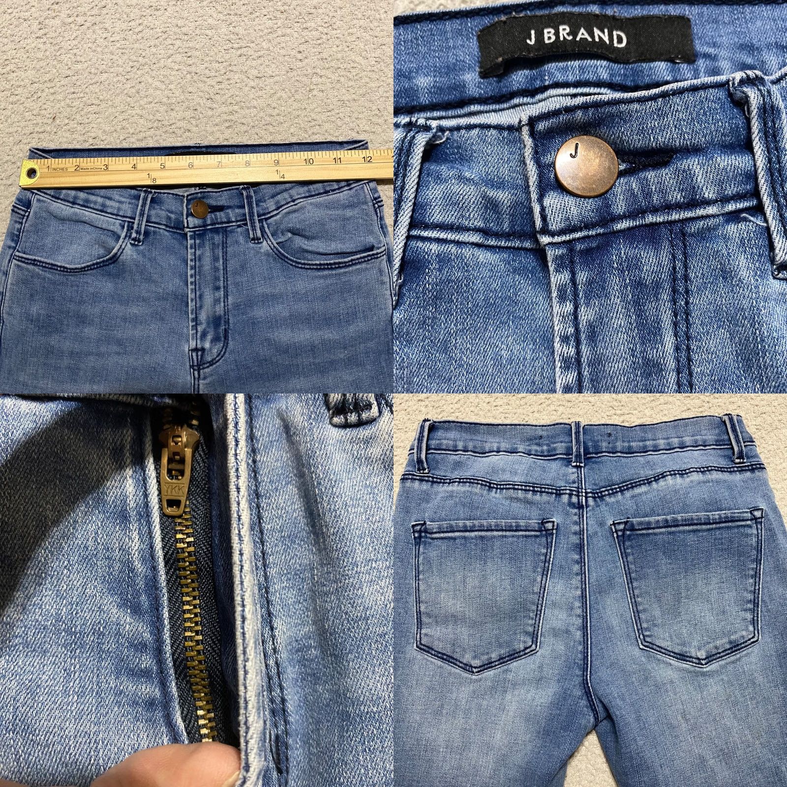 J Brand J Brand Jeans Womens Medium Blue Denim Skinny Crop 25 Waist 5-Pocket Rise Mid Size 42" / US 20 - 8 Thumbnail