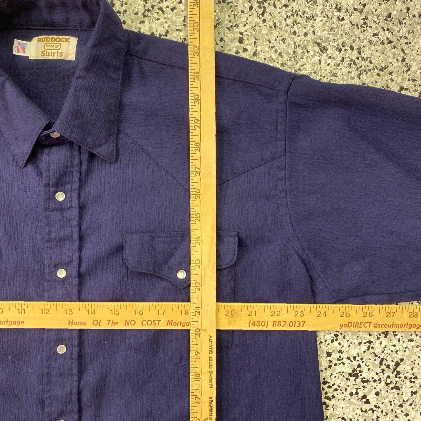 Vintage VINTAGE Ruddock Pearl Snap Western Shirt Men XL Blue Long Sleeve Cowboy Size US XL / EU 56 / 4 - 3 Thumbnail