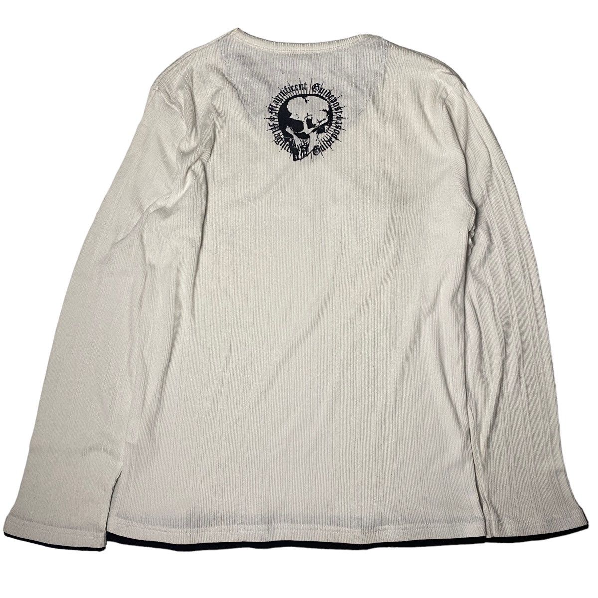 If Six Was Nine 2000's Wild Life Double Layered Skull Poem Longsleeve Size US M / EU 48-50 / 2 - 9 Thumbnail