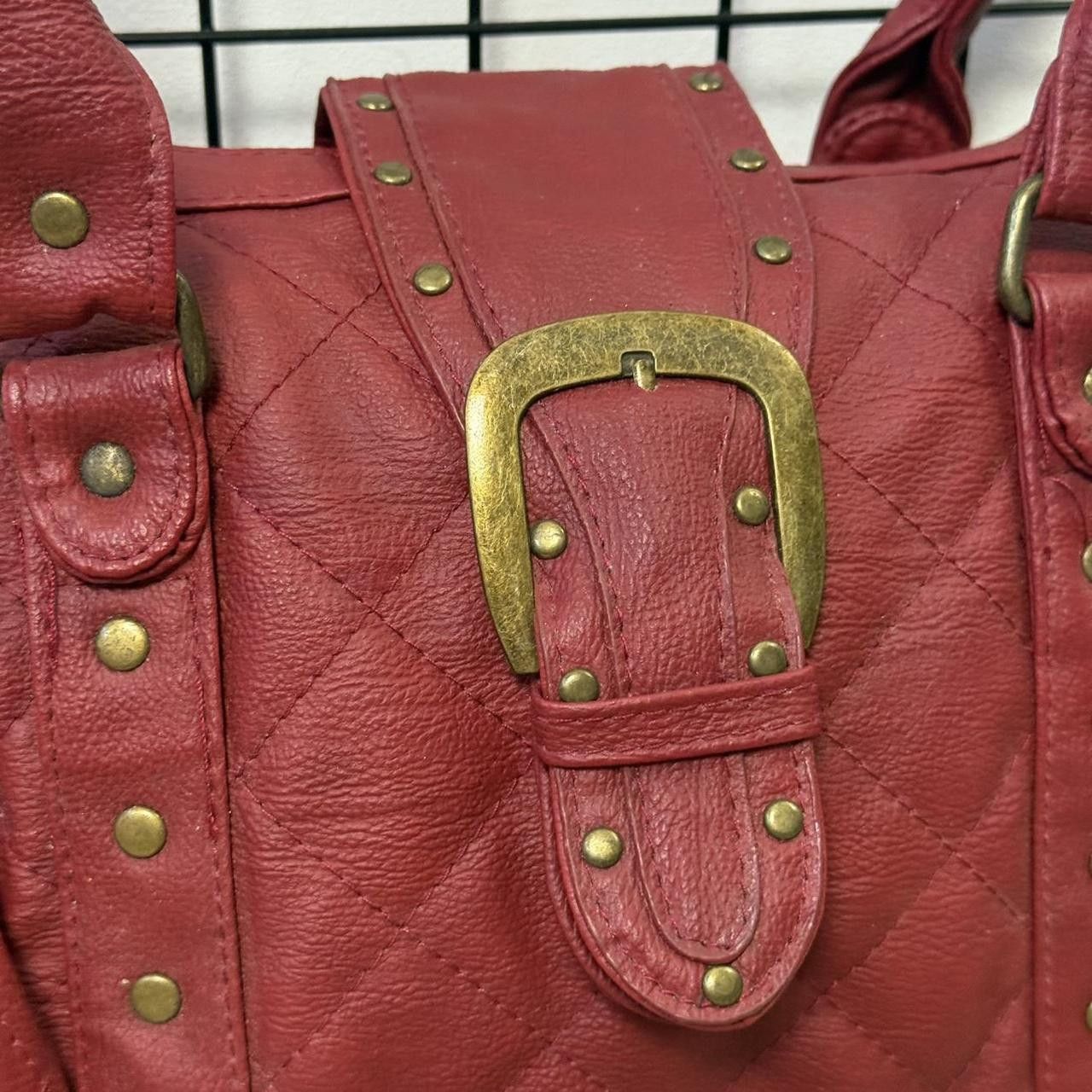 Vintage Vintage 2000s Red Leather Bag Affilaction Size ONE SIZE - 3 Thumbnail