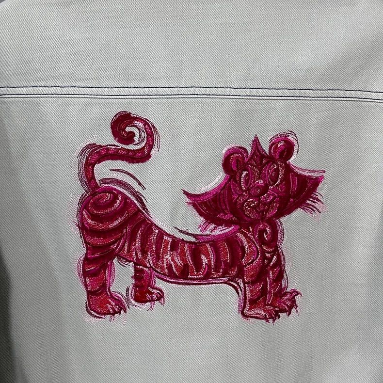 Dior Dior Tiger embroidered logo denim jacket 2504-Nextarrow Size US S / EU 44-46 / 1 - 4 Thumbnail