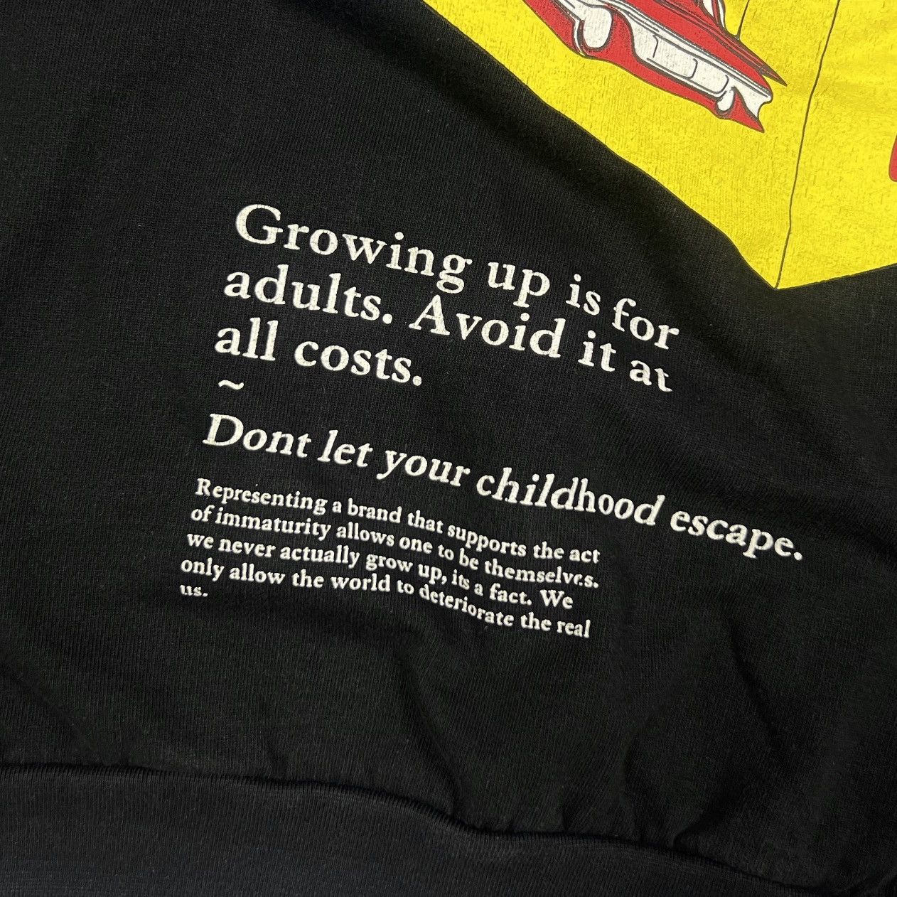 CHILDS × Japanese Brand Men’s Childish Overprint Black Cotton Casual Y2K Hoodie - XS Size US XS / EU 42 / 0 - 15 Thumbnail