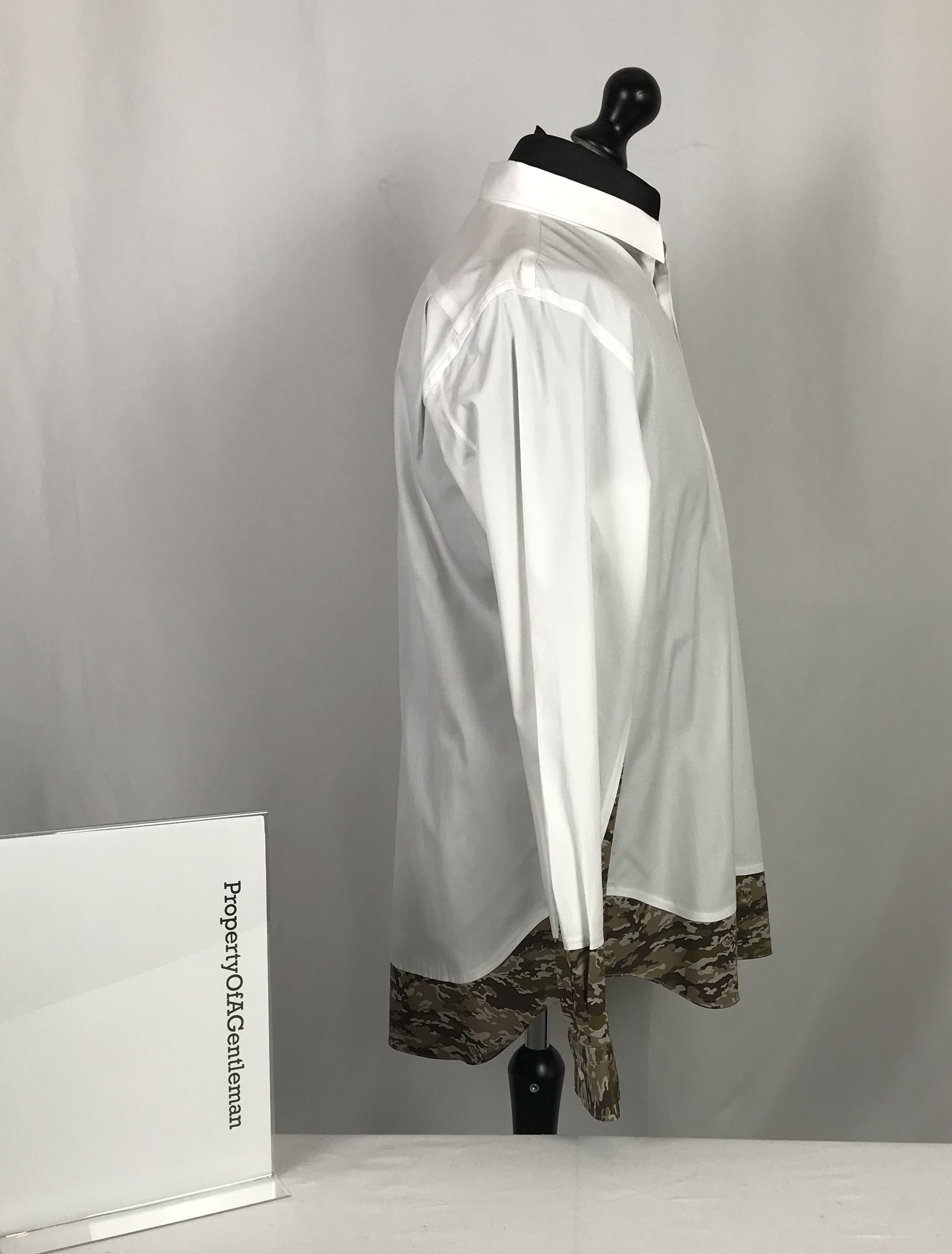 Comme des Garcons Camo White Cotton Shirt Size US L / EU 52-54 / 3 - 2 Thumbnail