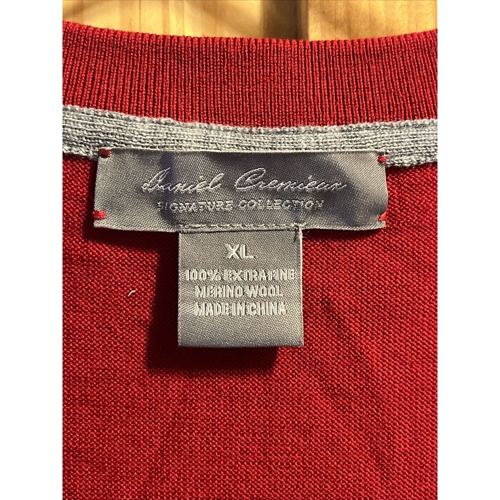 Cremieux Cremieux Signature Men’s XL Wool Uni Golf Sweater Vest Red Size US XL / EU 56 / 4 - 2 Thumbnail