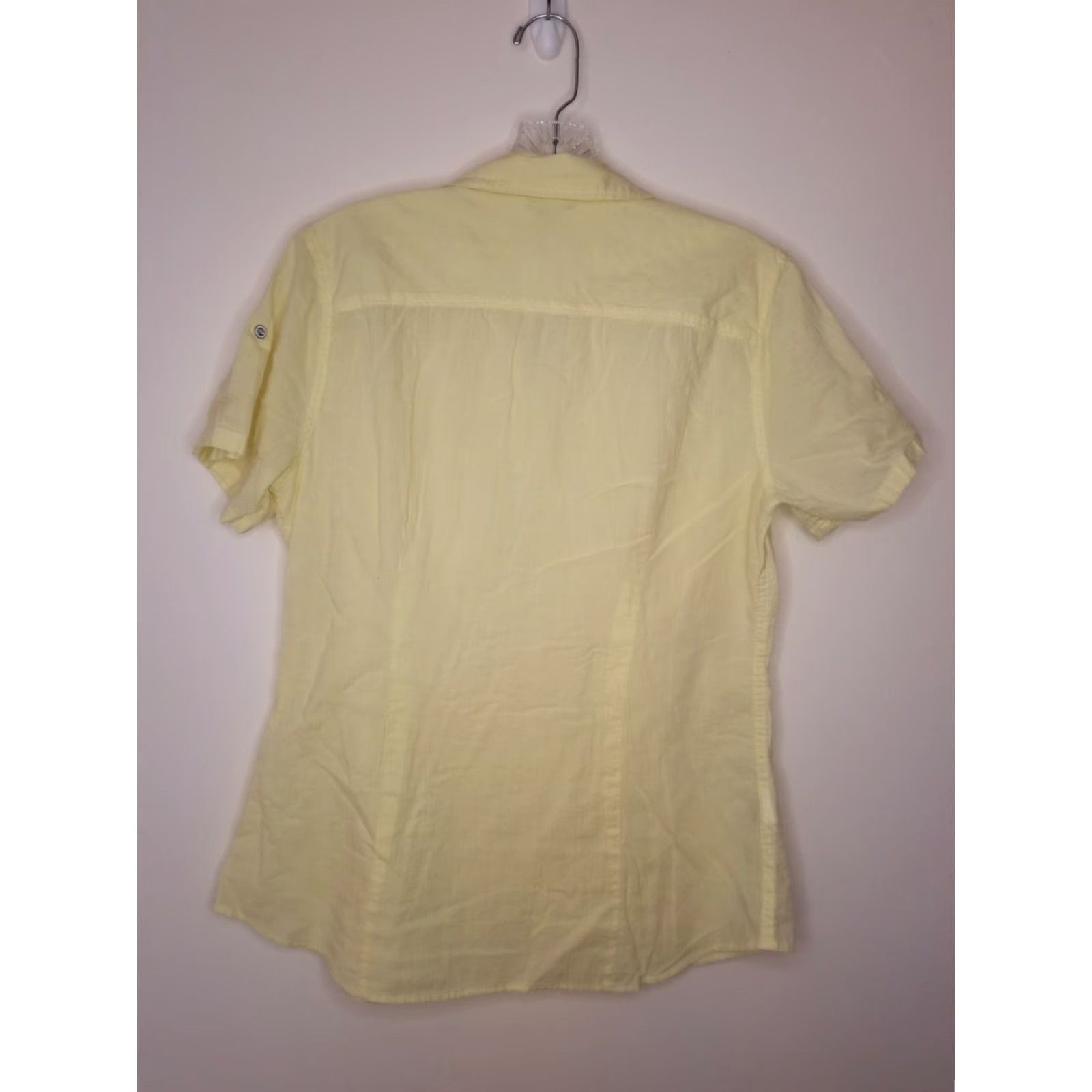 Eddie Bauer VINTAGE Eddie Bauer Blouse Shirt Women Medium Yellow Button-Up (if not vintage, omit vintage). Size M / US 6-8 / IT 42-44 - 2 Thumbnail
