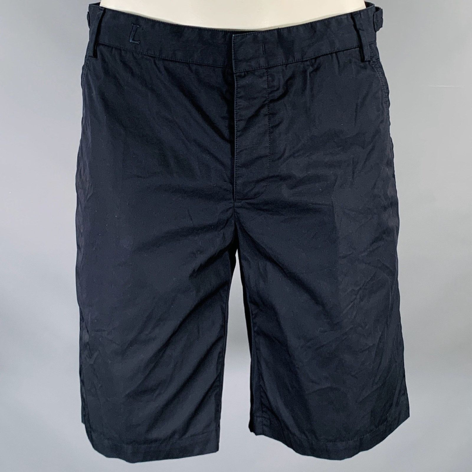 Lanvin LANVIN Size 34 Navy Cotton Button Fly Shorts Size US 34 / EU 50 - 1 Thumbnail
