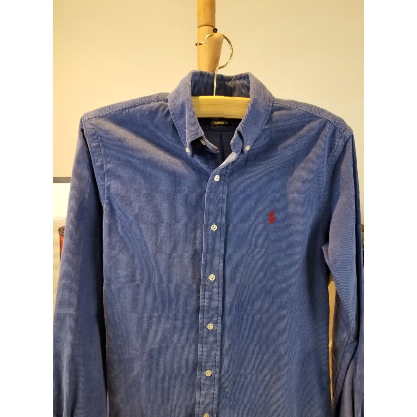 Ralph Lauren VINTAGE Ralph Lauren Polo Corduroy Shirt BLUE SZ SMALL Men Shirt Long Sleeve Collared 31 INCH Top to Bottom Blue Mens Size US L / EU 52-54 / 3 - 2 Thumbnail