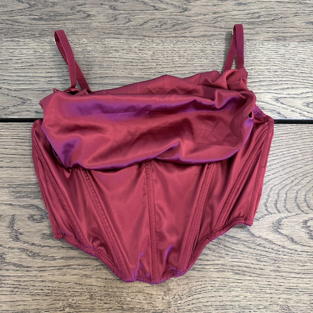 Urban Outfitters Urban Outfitters Lexi Cropped Satin Bustier Corset Crop Top Size S / US 4 / IT 40 - 1 Thumbnail