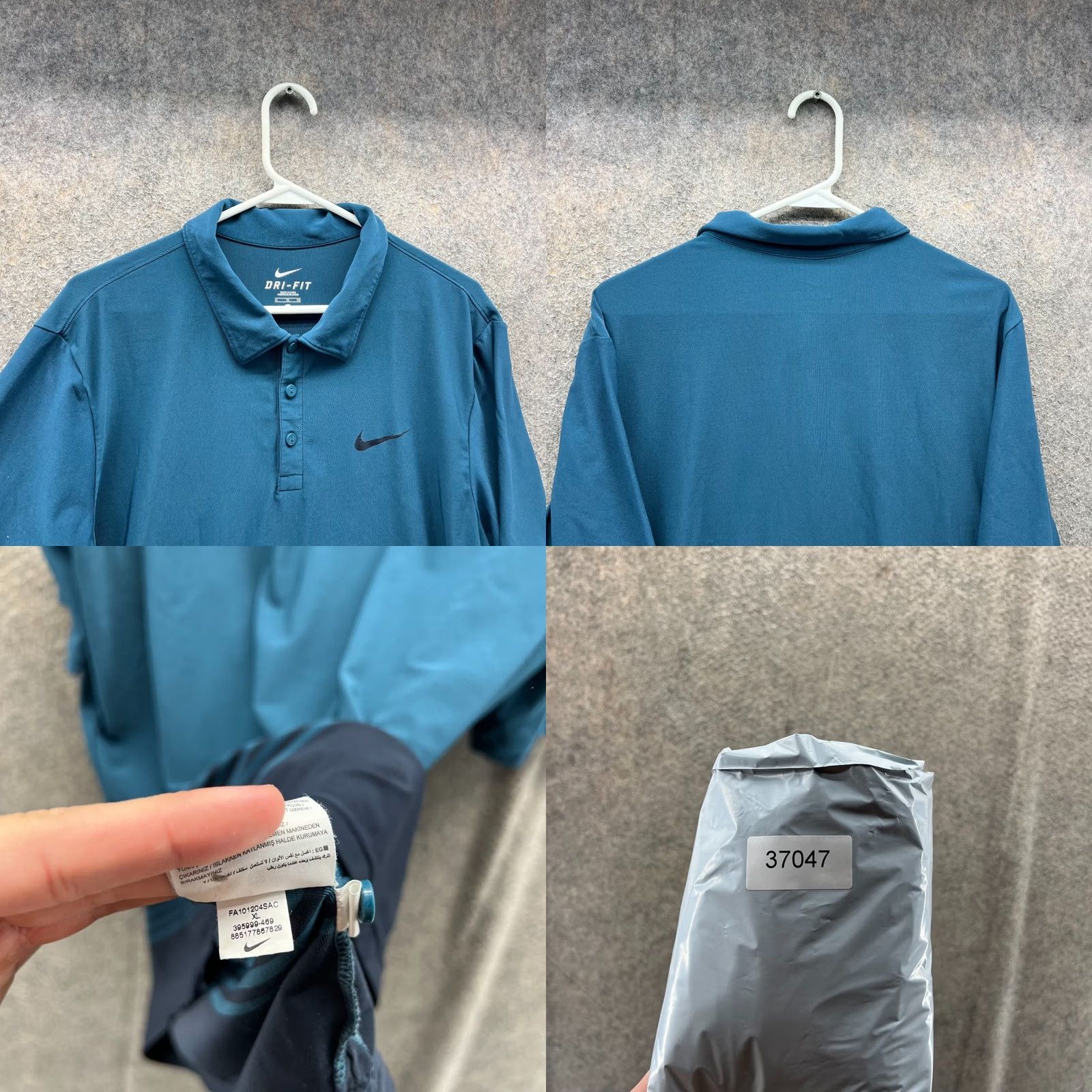 Nike Nike Polo Shirt Mens XL Teal Blue Heather Dri-Fit Golf Knit Tour Performance Size US XL / EU 56 / 4 - 8 Thumbnail