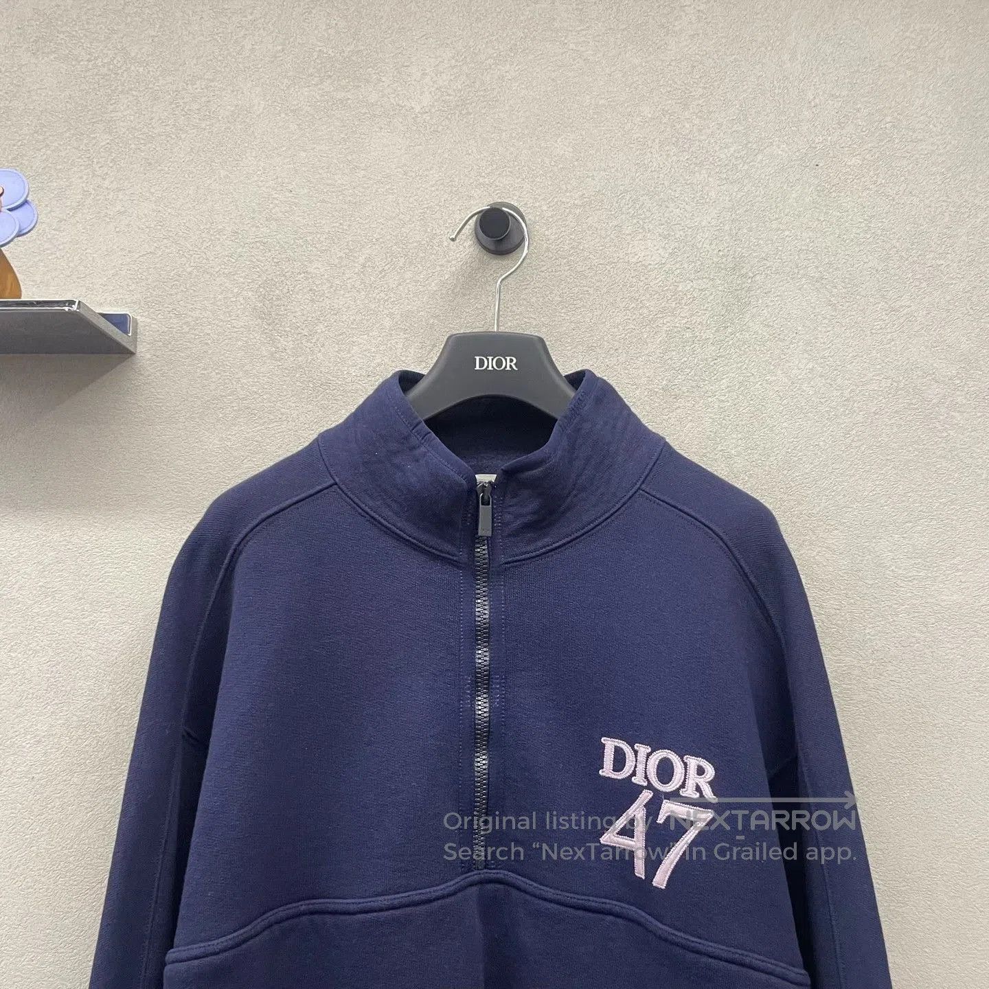 Dior Dior Navy Embroidered Sweatshirt. Size US L / EU 52-54 / 3 - 4 Thumbnail
