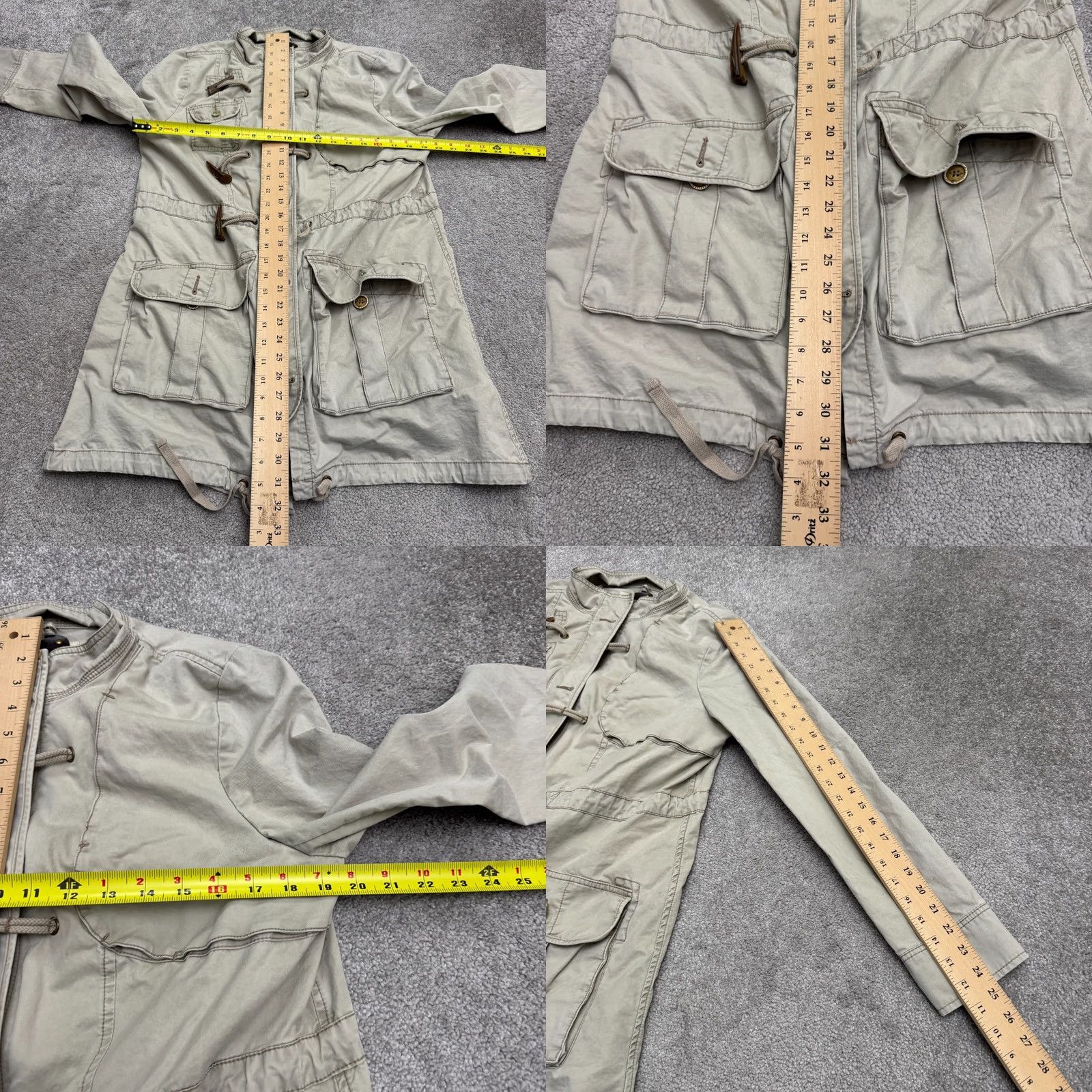 Free People Free People Womens Medium Beige Military Parka Jacket Regimental Toggle Utility Size M / US 6-8 / IT 42-44 - 9 Thumbnail