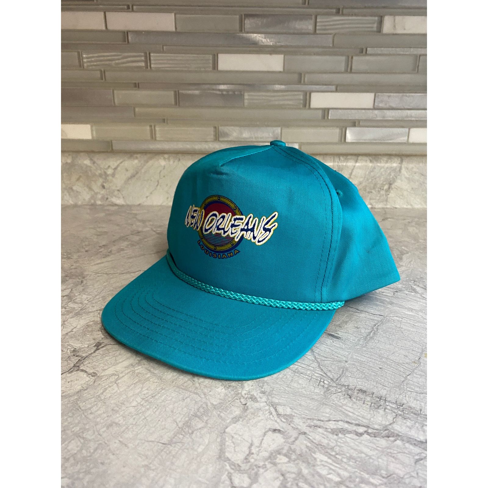 Other Retro New Orleans, Louisiana Teal Snapback Hat Size ONE SIZE - 1 Thumbnail