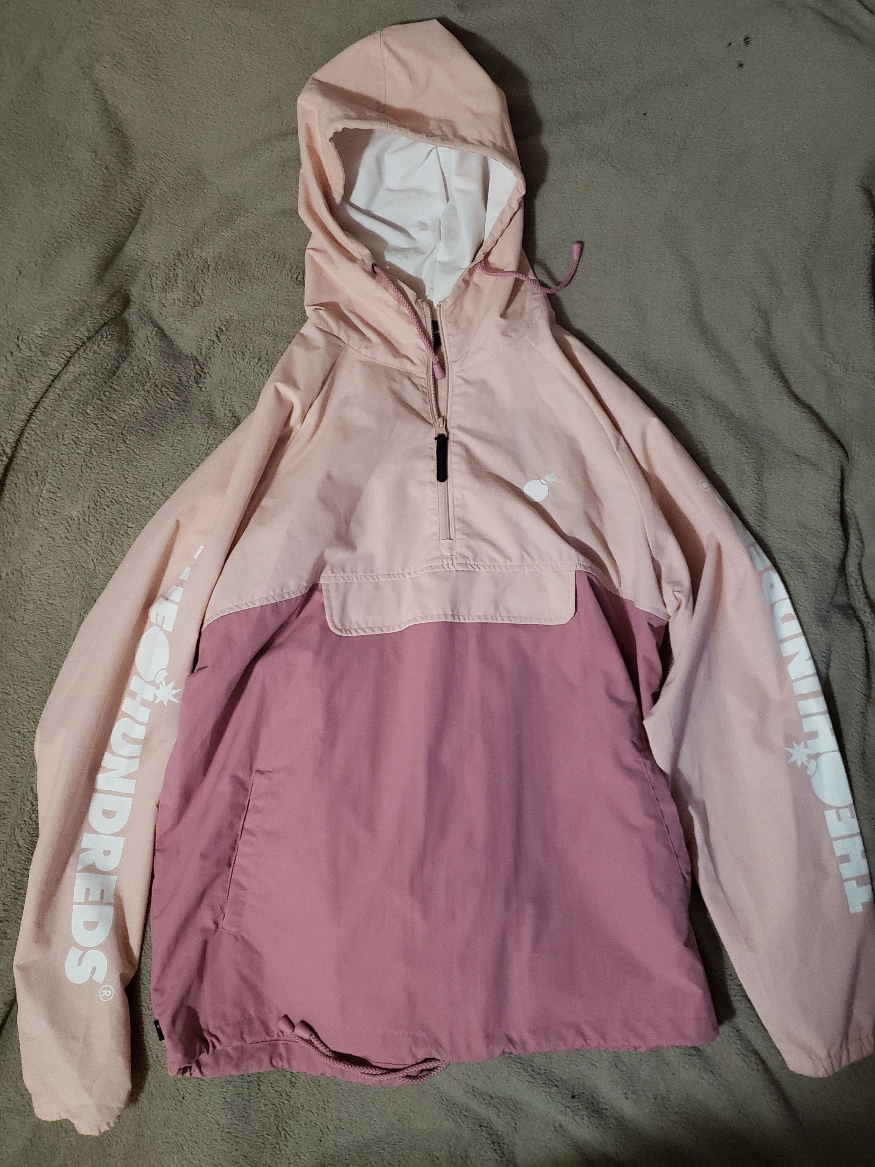 image of The Hundreds Pink Anorak Jacket, Men's (Size 2XL)