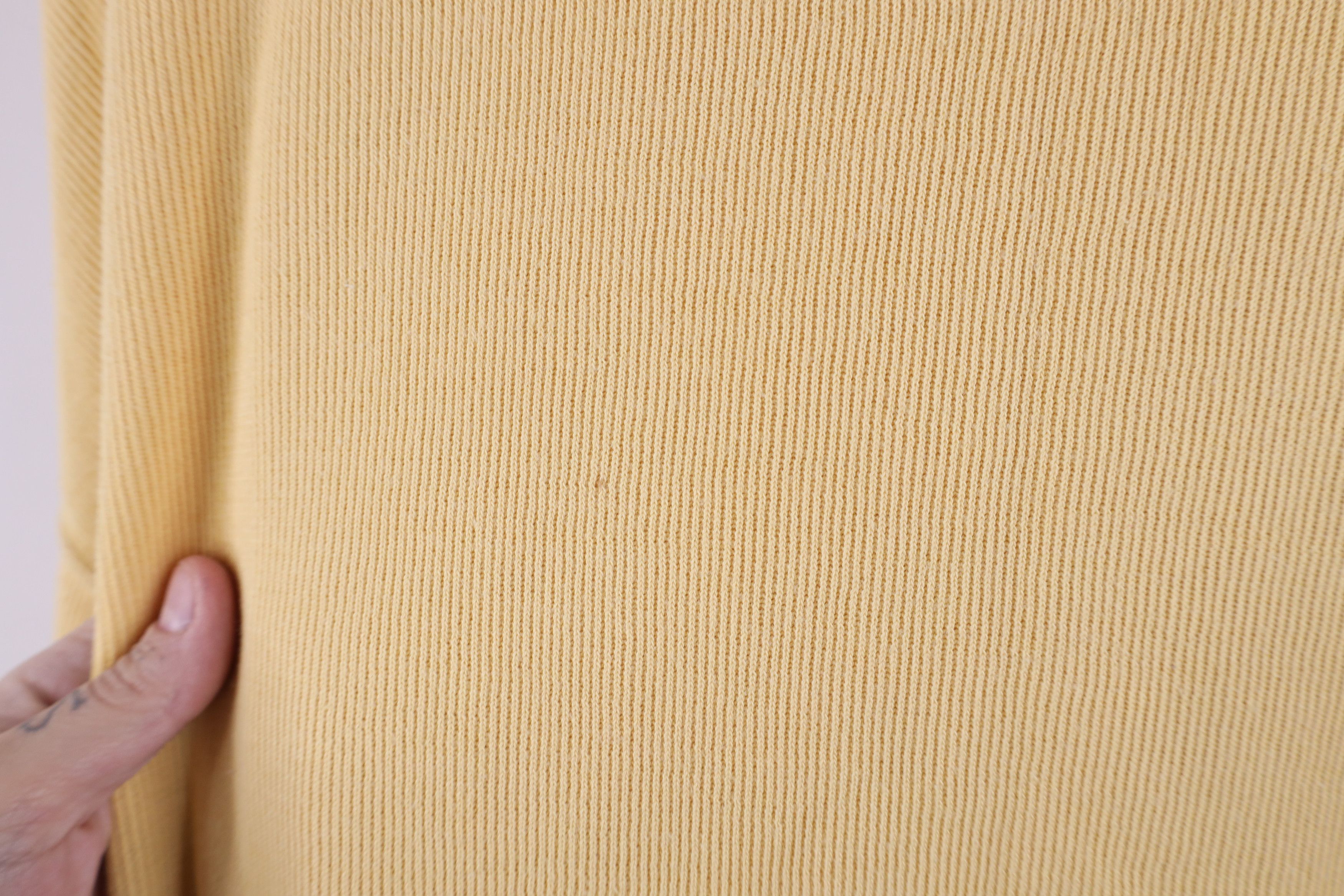 Express × Vintage Vintage 90s Express Ribbed Knit 3/4 Sleeve T-Shirt Yellow Size XL / US 12-14 / IT 48-50 - 9 Thumbnail