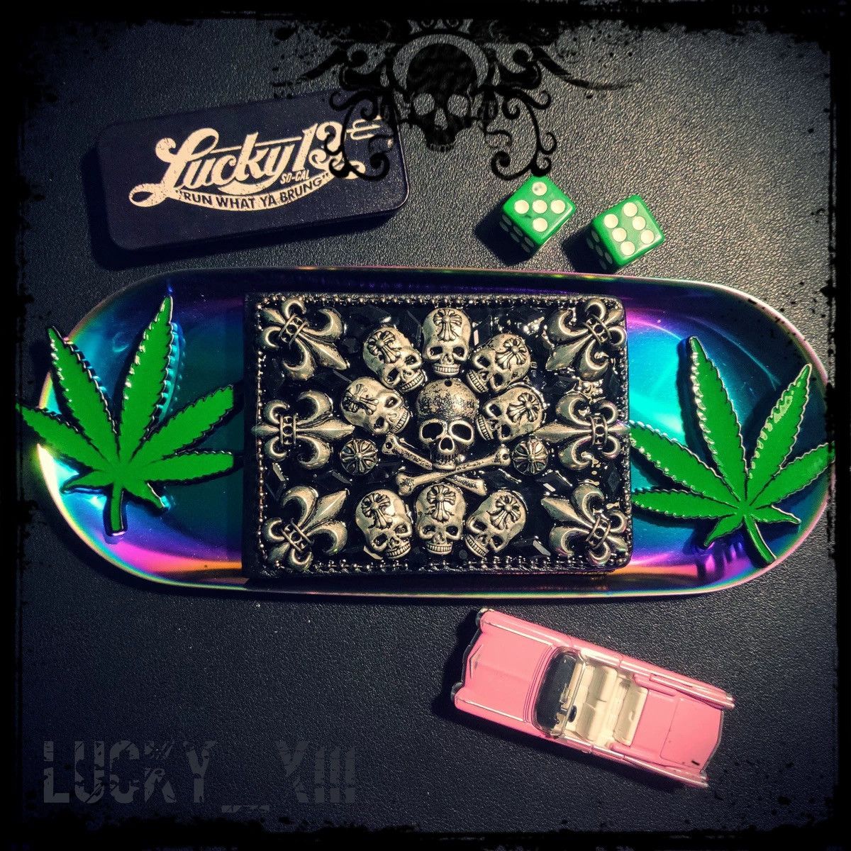 Other × Vintage Retro punk skull skeleton leather card case holder wallet Size ONE SIZE - 6 Thumbnail