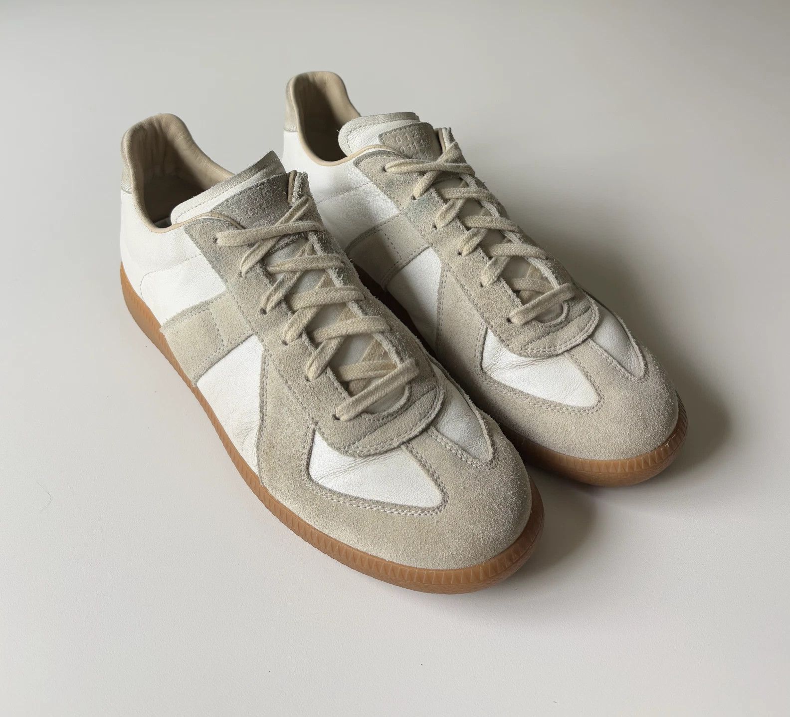 Maison Margiela Maison Margiela GAT Replica Gray White 8 41 Suede Leather Size US 8 / EU 41 - 1 Thumbnail
