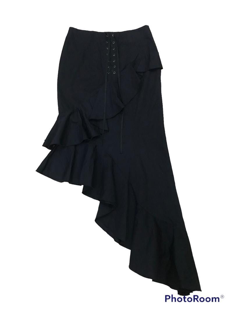 image of Archival Clothing x Yohji Yamamoto Vintage Black Peace Now Dress Skirt, Women's (Size 26)
