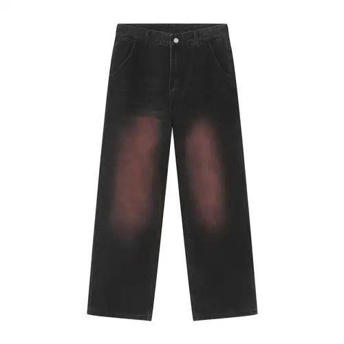 VIBE Retro washed red design wide leg jeans Size US 32 / EU 48 - 5 Thumbnail