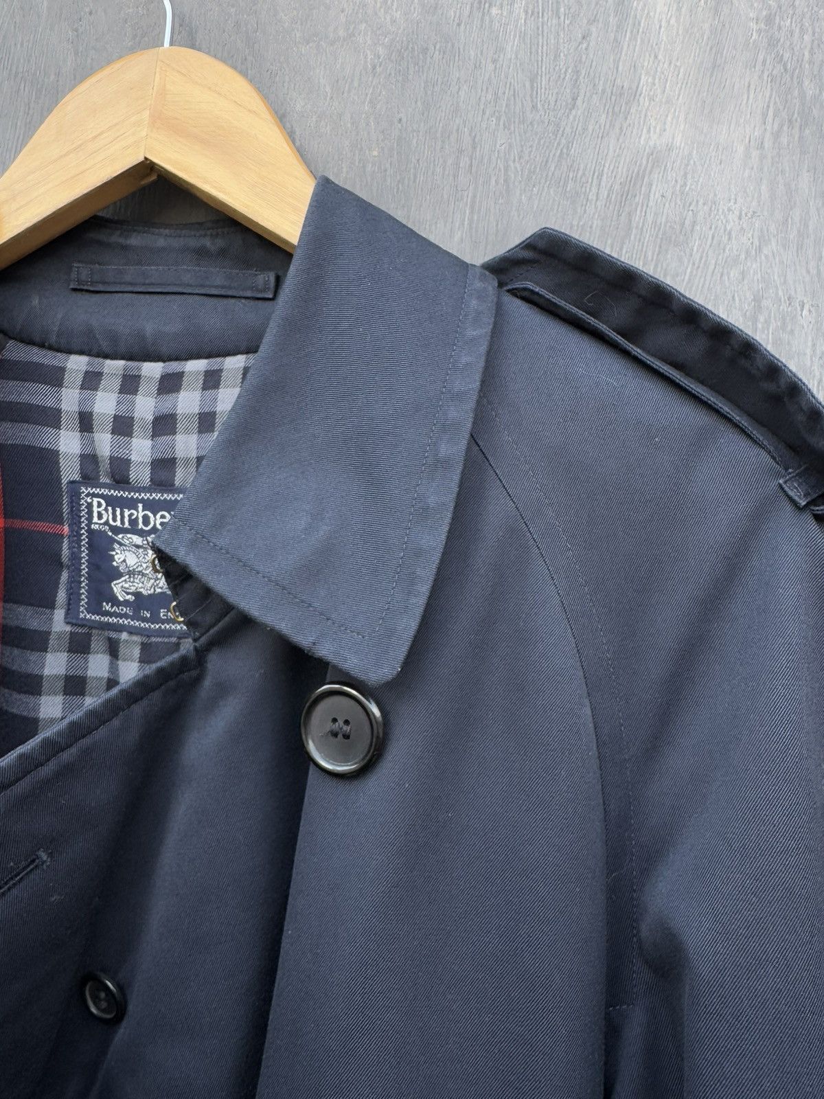 Burberry Burberrys Vintage Double Breasted Cotton Trench Jacket 46 Size L / US 10 / IT 46 - 14 Thumbnail
