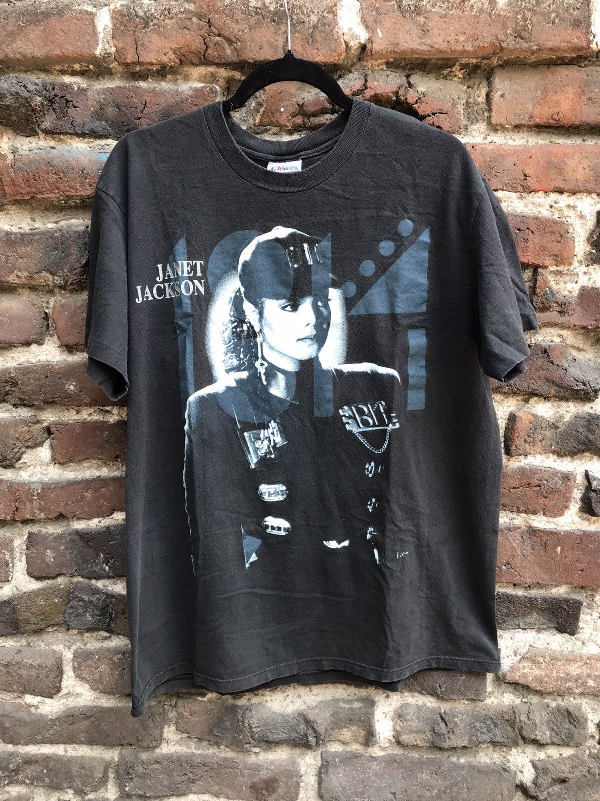 Image of Band Tees x Hanes Janet Jackson 1990 Tour Tee in Black, Men's (Size XL)