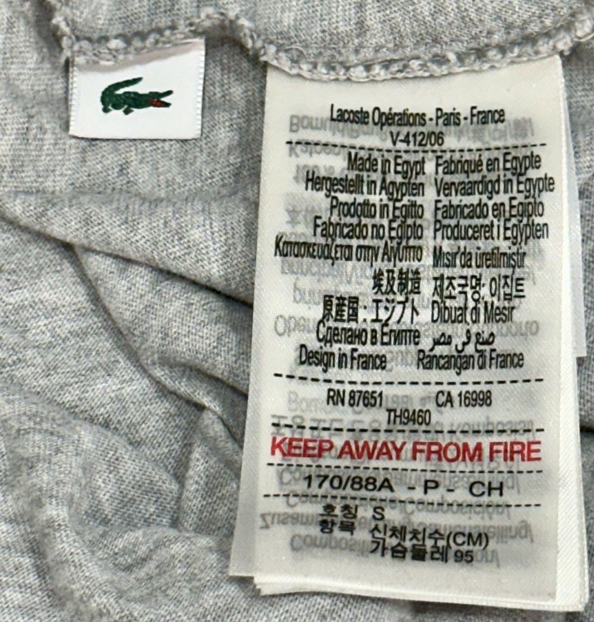 Lacoste Lacoste Mens Shirt Size US S / EU 44-46 / 1 - 6 Thumbnail