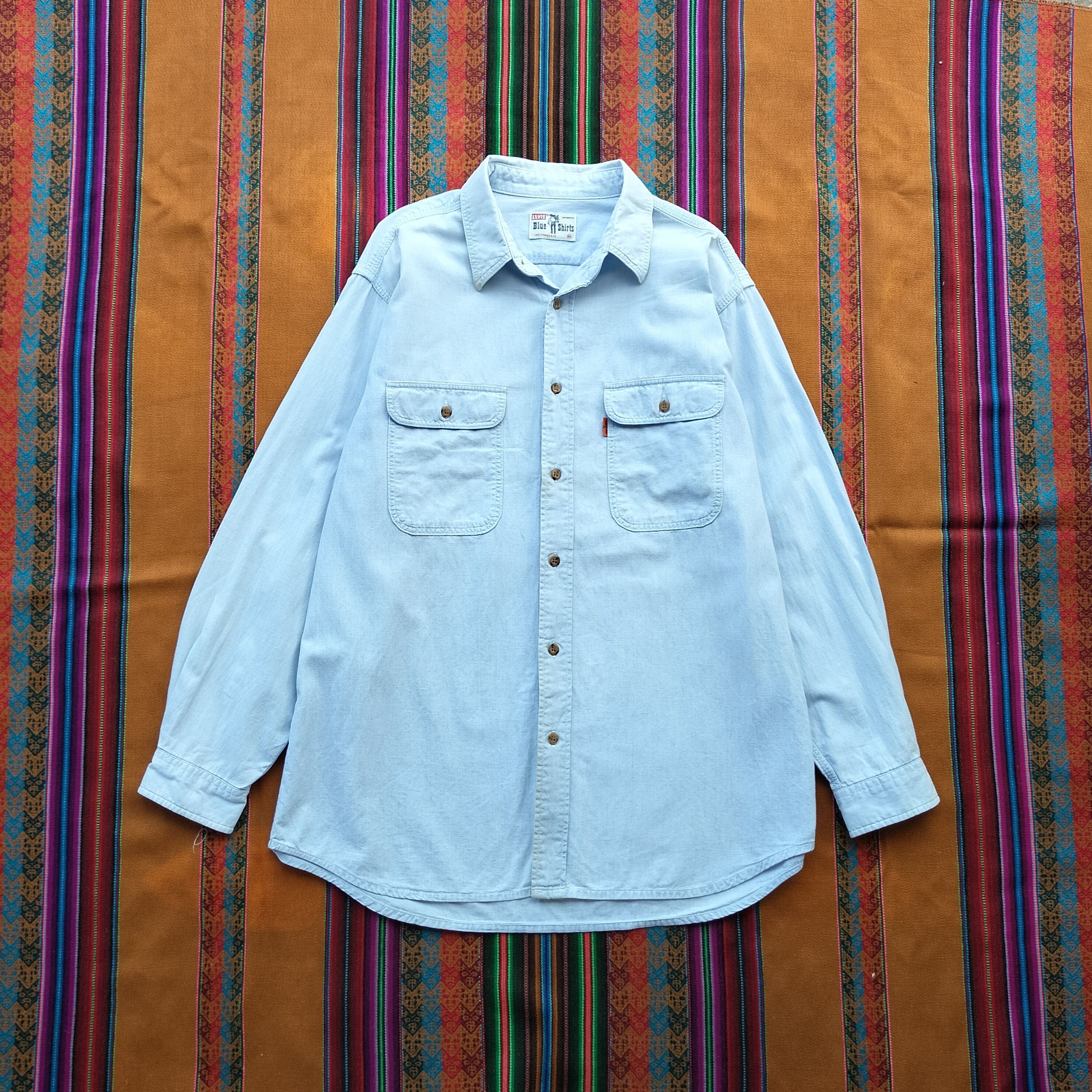 Levi's Levis vintage Clothing orange tab blue shirt Size US M / EU 48-50 / 2 - 1 Thumbnail