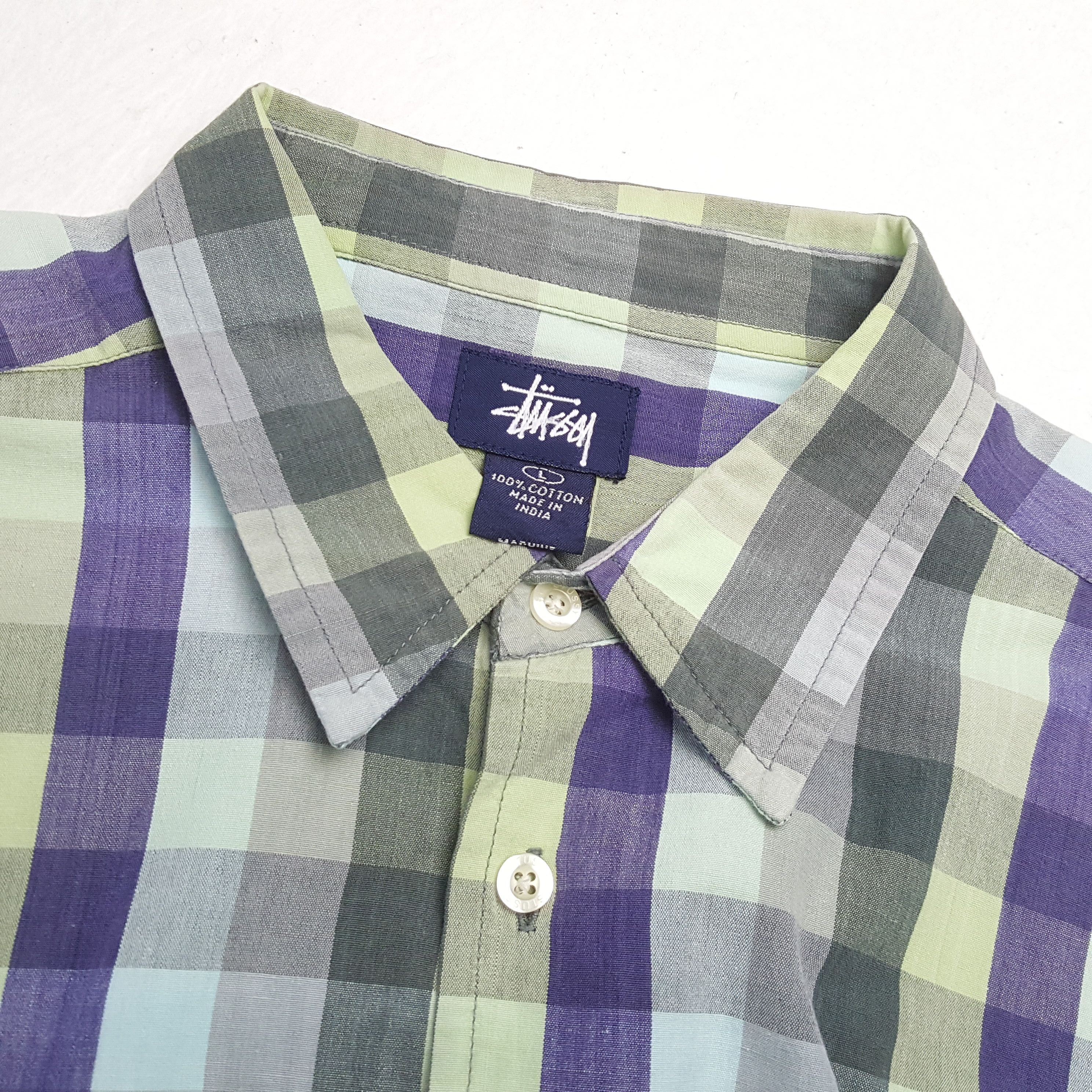 Stussy × Vintage Vintage STUSSY Streetwear Skateboard Style Logo Shirt Size US L / EU 52-54 / 3 - 9 Thumbnail
