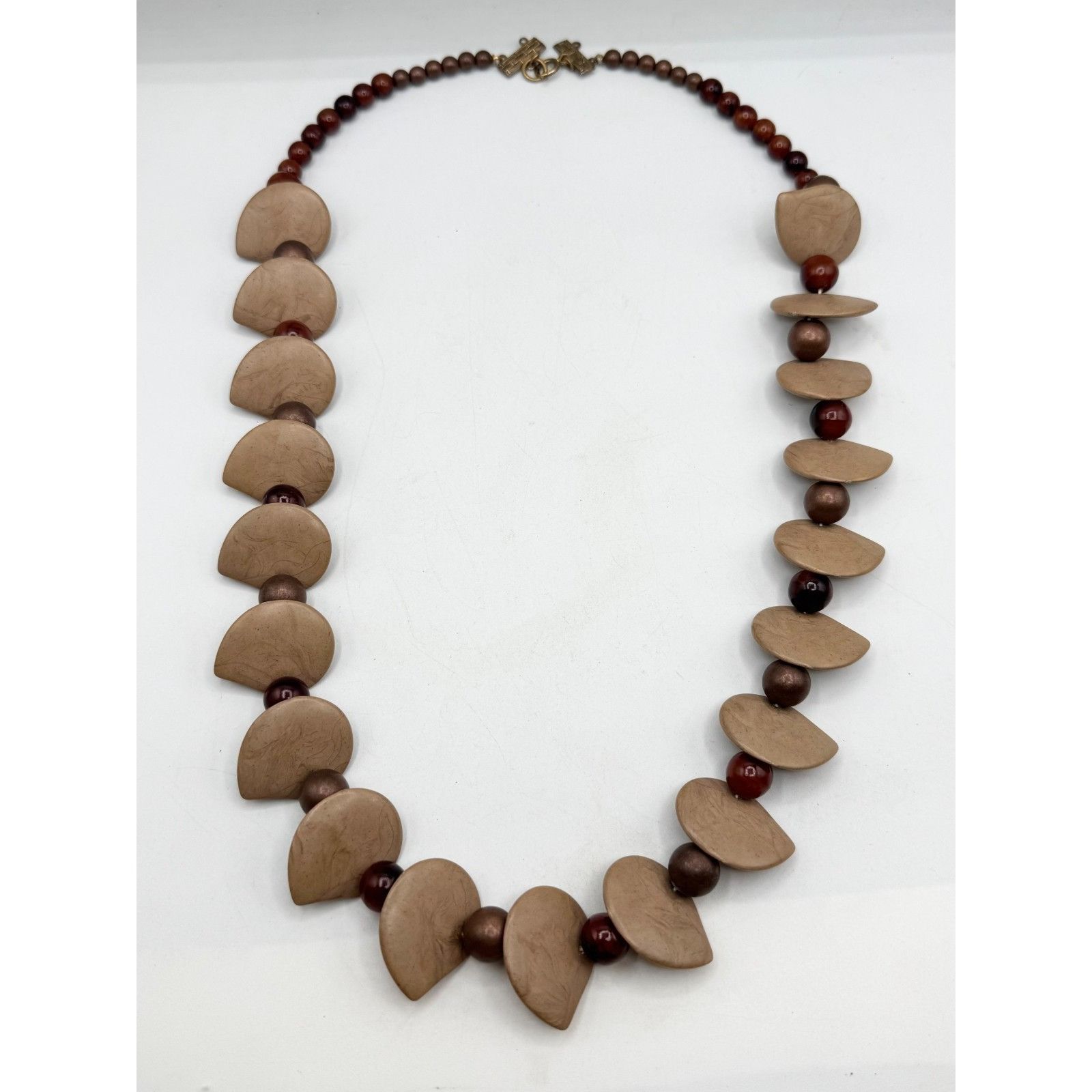 Vintage Vintage beaded wood long necklace Size ONE SIZE - 3 Thumbnail