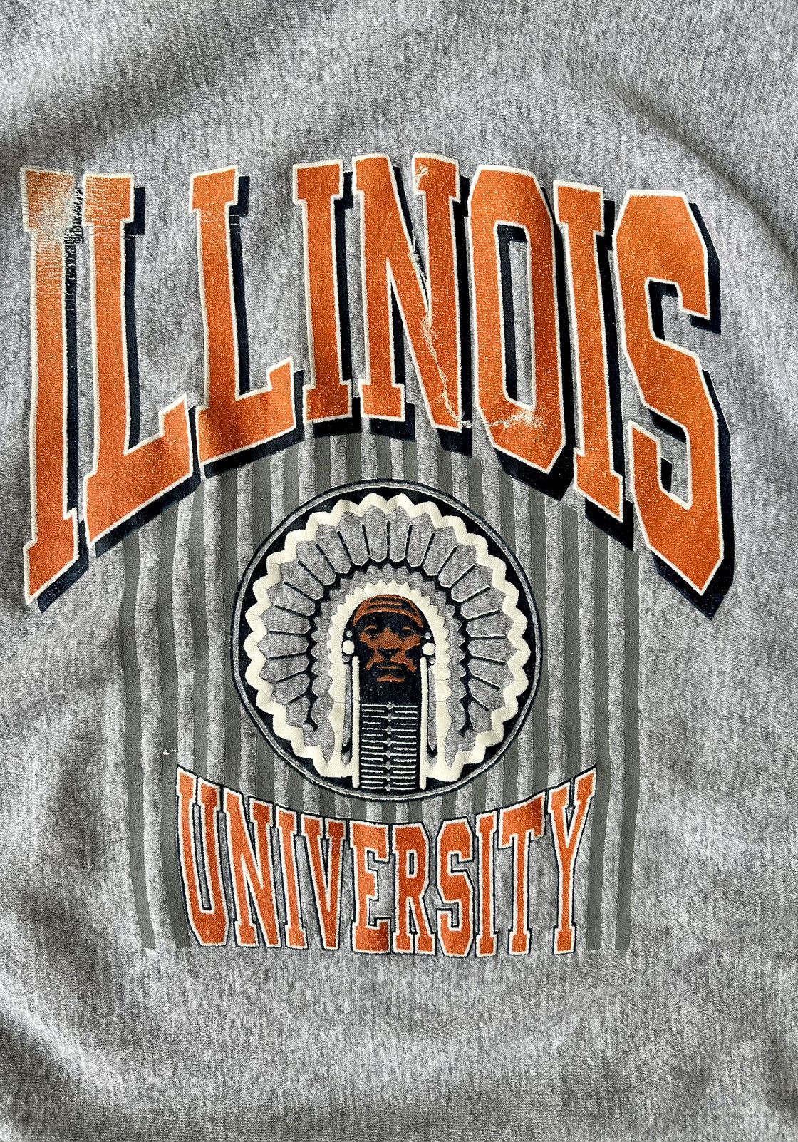 Vintage 90s University of Illinois Chief Graphic Sweatshirt Size US XL / EU 56 / 4 - 2 Thumbnail