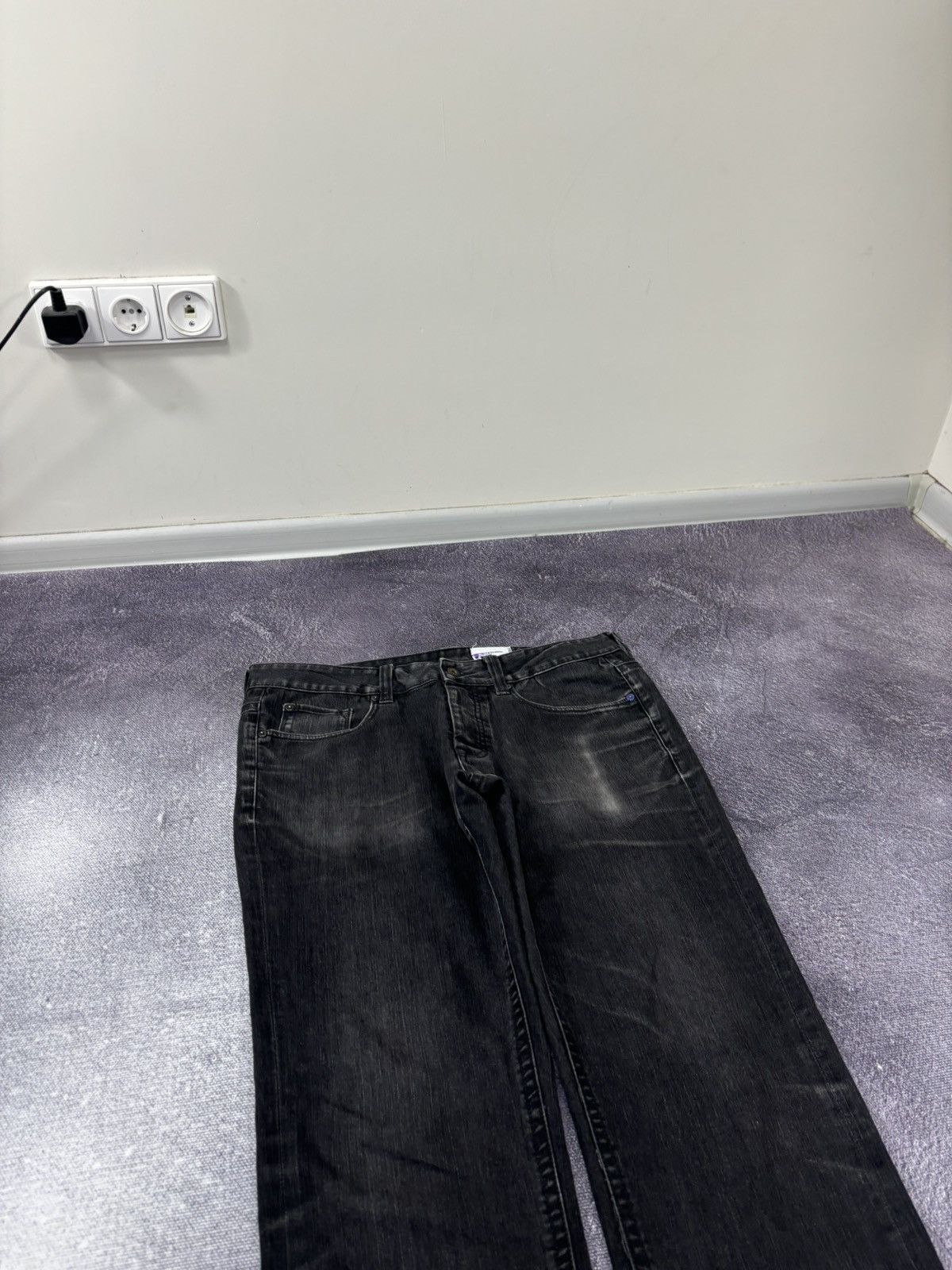 DC Vintage DC 2000s Y2K Faded Black Skate Denim Baggy Jeans Size US 38 / EU 54 - 9 Thumbnail