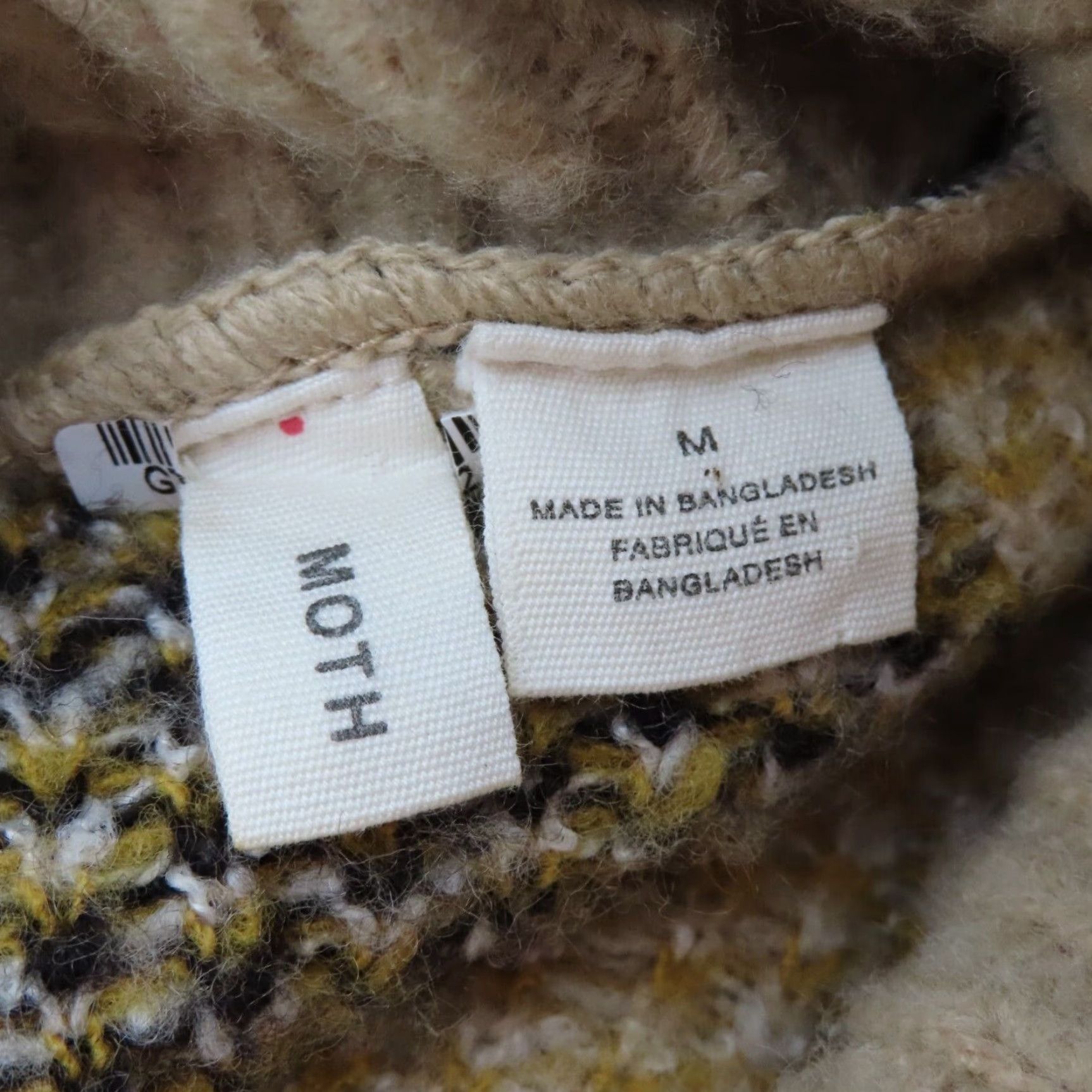 Anthropologie Moth Medium Beige Leopard Cheetah Animal Print Cowl Neck Knit Pullover Sweater Size M / US 6-8 / IT 42-44 - 6 Thumbnail