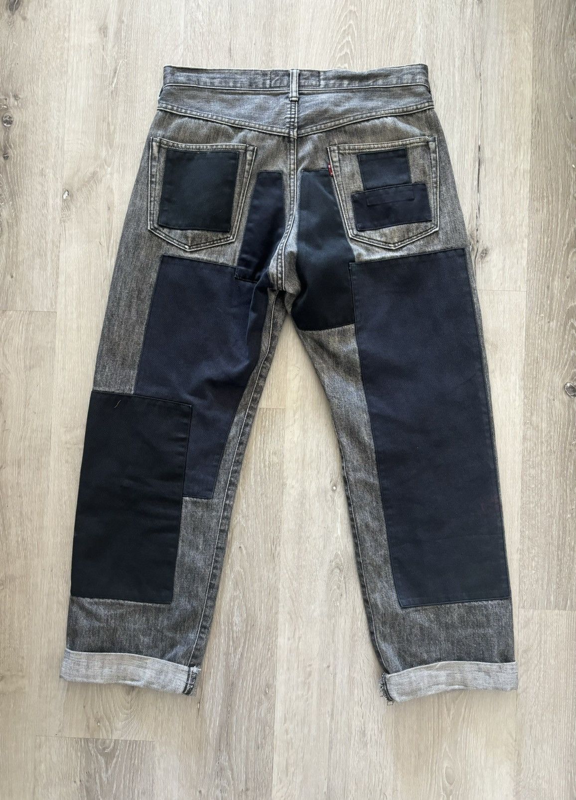 Needles Nepenthes Patchwork Double Knee Baggy Jeans Size US 32 / EU 48 - 3 Thumbnail