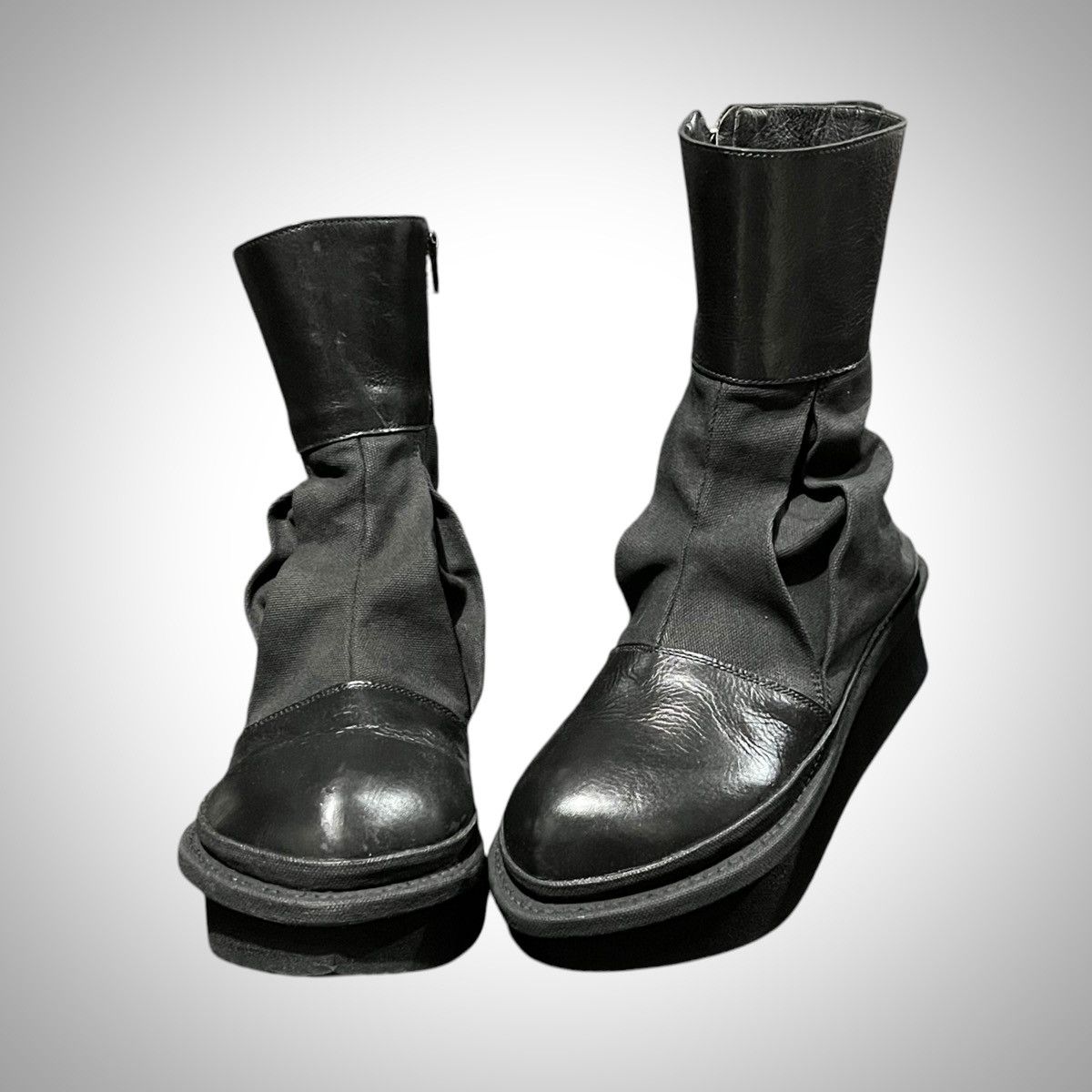 靴 \"Koji Kuga\"platform leather boots 1990s Koji Kuga(浩二久我) Platform heel boots Available for