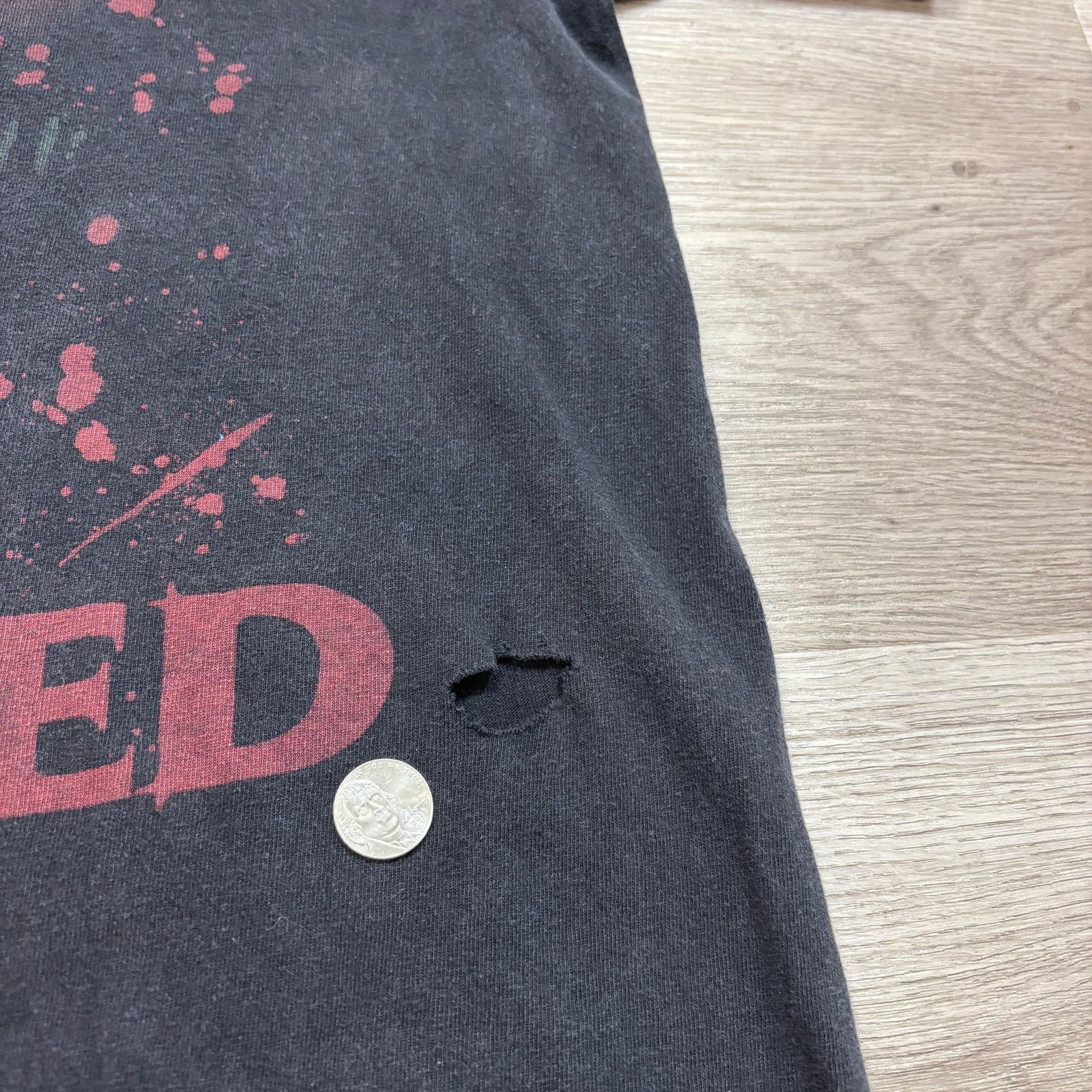 Band Tees × Vintage VTG Y2K Disturbed Thrashed Metal Band Tee Shirt Men's Large Size US L / EU 52-54 / 3 - 11 Thumbnail