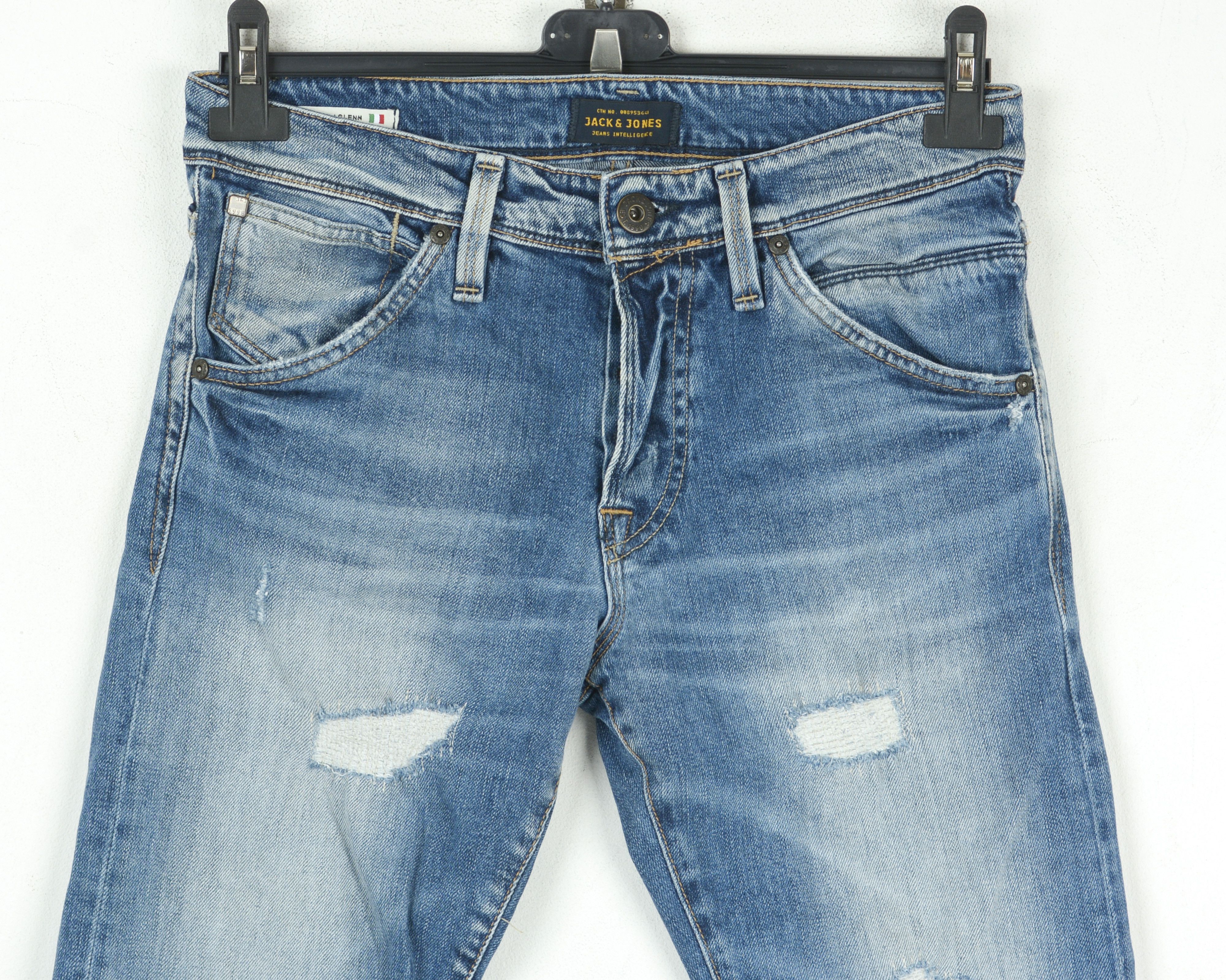 Jack & Jones Glenn W29 L32 Slim Tapered Jeans Denim Pants Trousers Riped Size US 29 - 2 Thumbnail