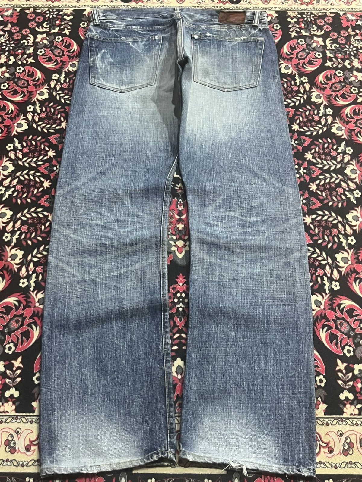 Eternal Vintage Japanese Brand Eternal Blue Faded Washed Slash Jeans Size US 32 / EU 48 - 2 Thumbnail