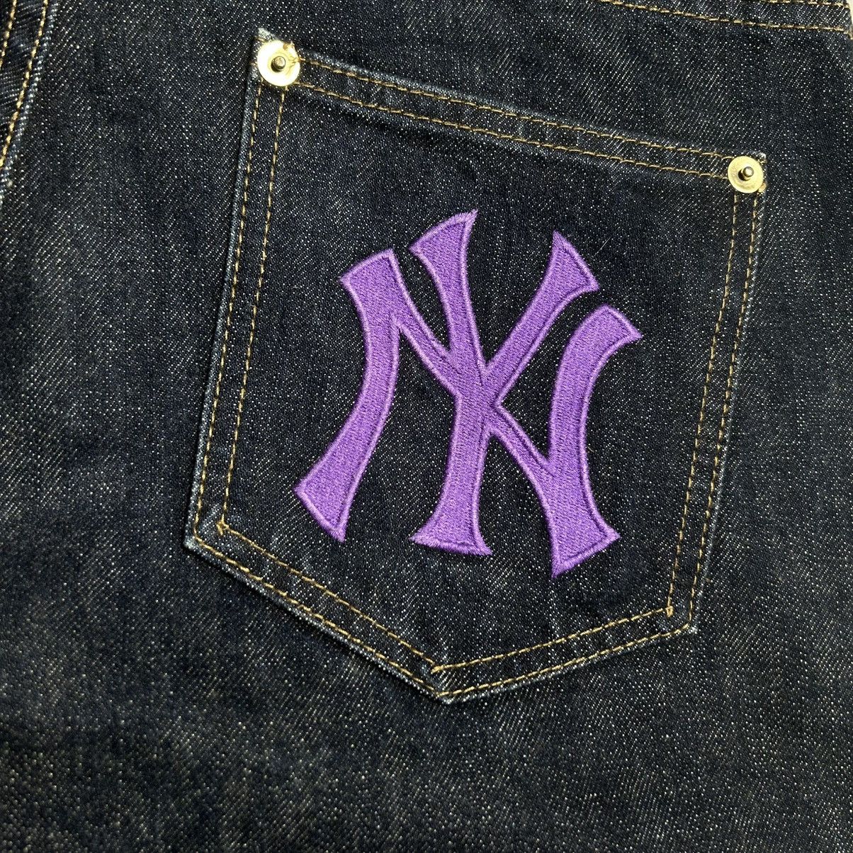 New York Yankees New York Yankees Embroidery Logo Denim Pants Size US 33 - 8 Thumbnail