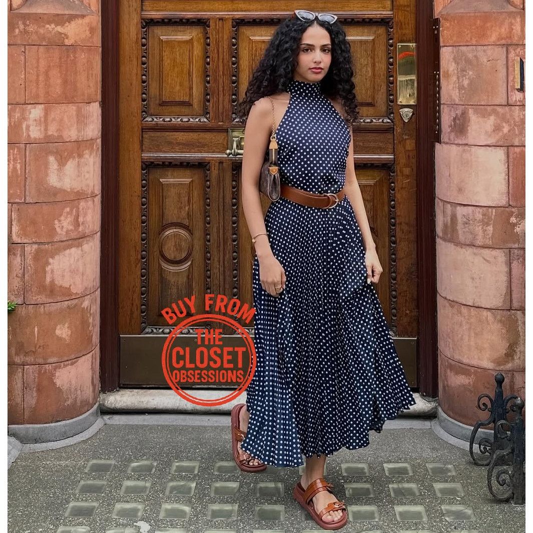 v neckline midi dress Rihoas Vintage White Halter with an Open Back & Bow Khaki Fitted Midi Dress Color:Aqua Blue MerchCategory4:KNIT - MIDI DRESS 51” Sleeve Length