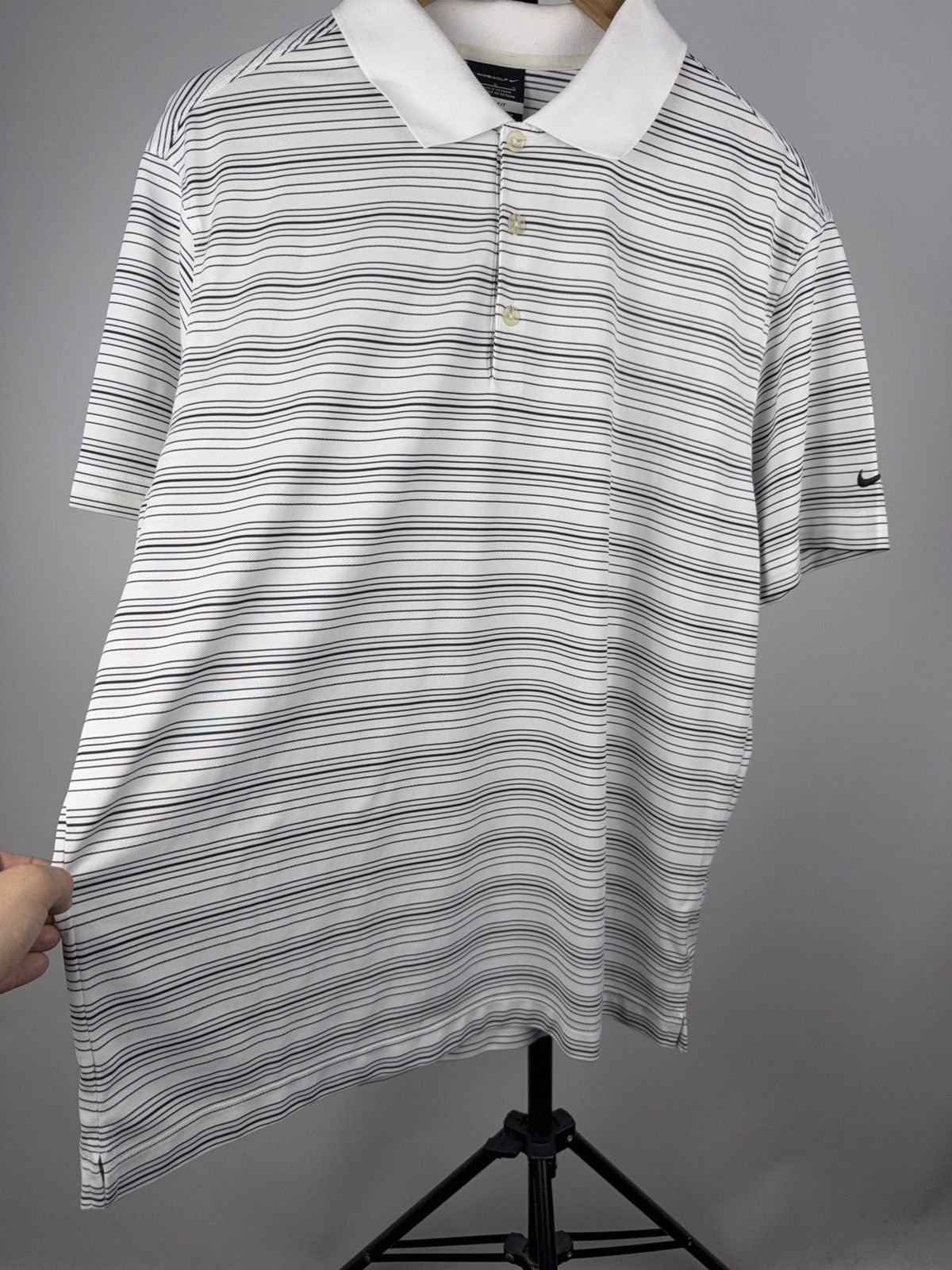 Nike Vintage style Nike Golf Dri Fit striped polos t shirt Size US L / EU 52-54 / 3 - 4 Thumbnail