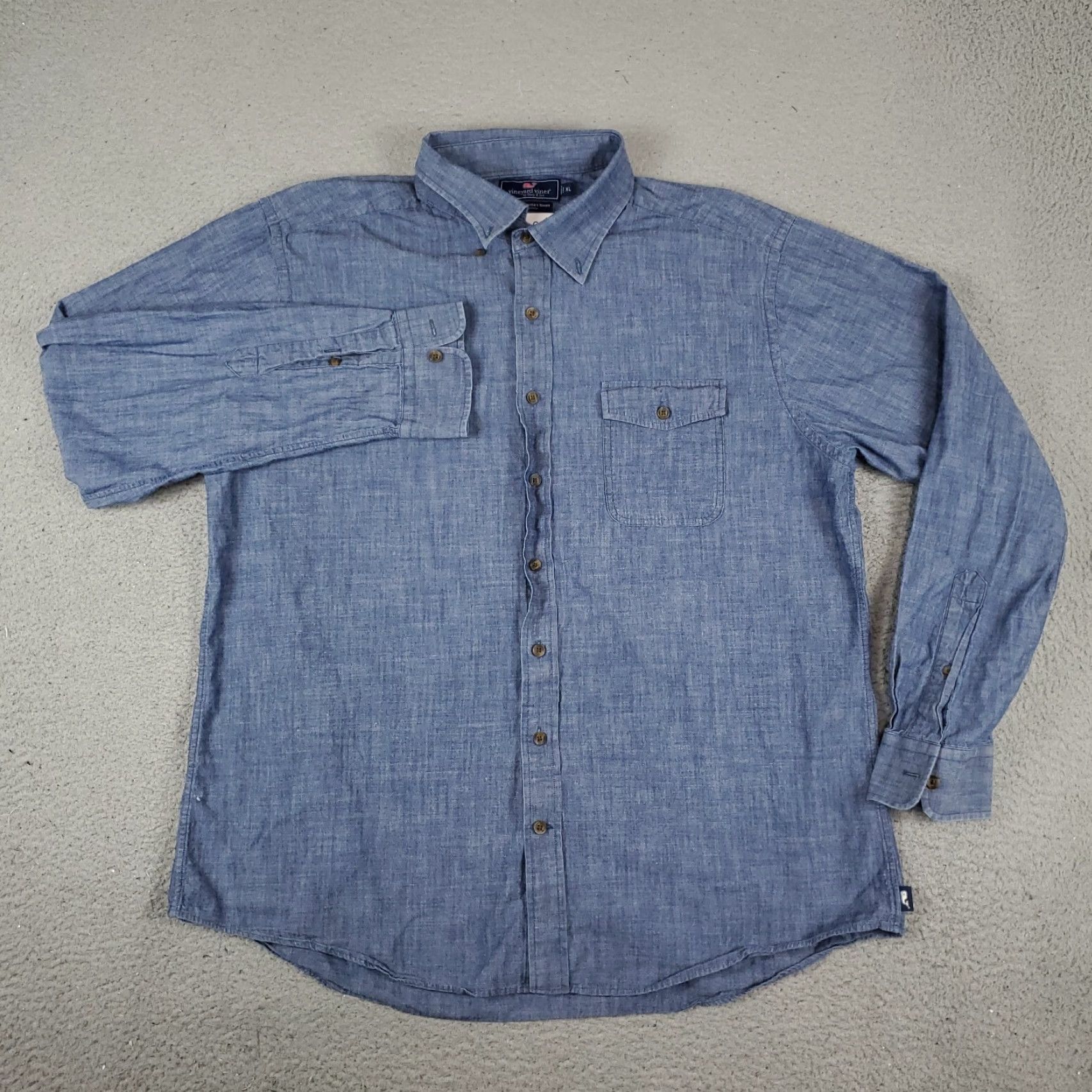 Vineyard Vines Vineyard Vines Shirt Mens XL Blue Button-Up Long Sleeve Casual/Business/Workwear Size US XL / EU 56 / 4 - 2 Thumbnail