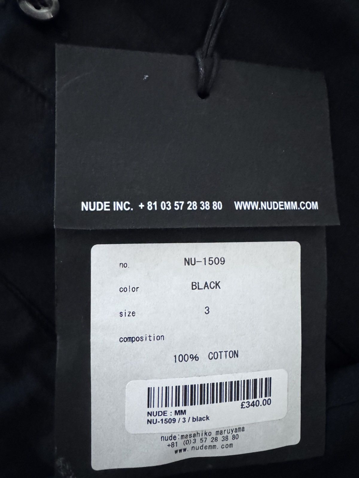Nude: Masahiko Maruyama Nude:Masahiko Maruyama Shirt Black Size 3 Large Size US L / EU 52-54 / 3 - 10 Thumbnail