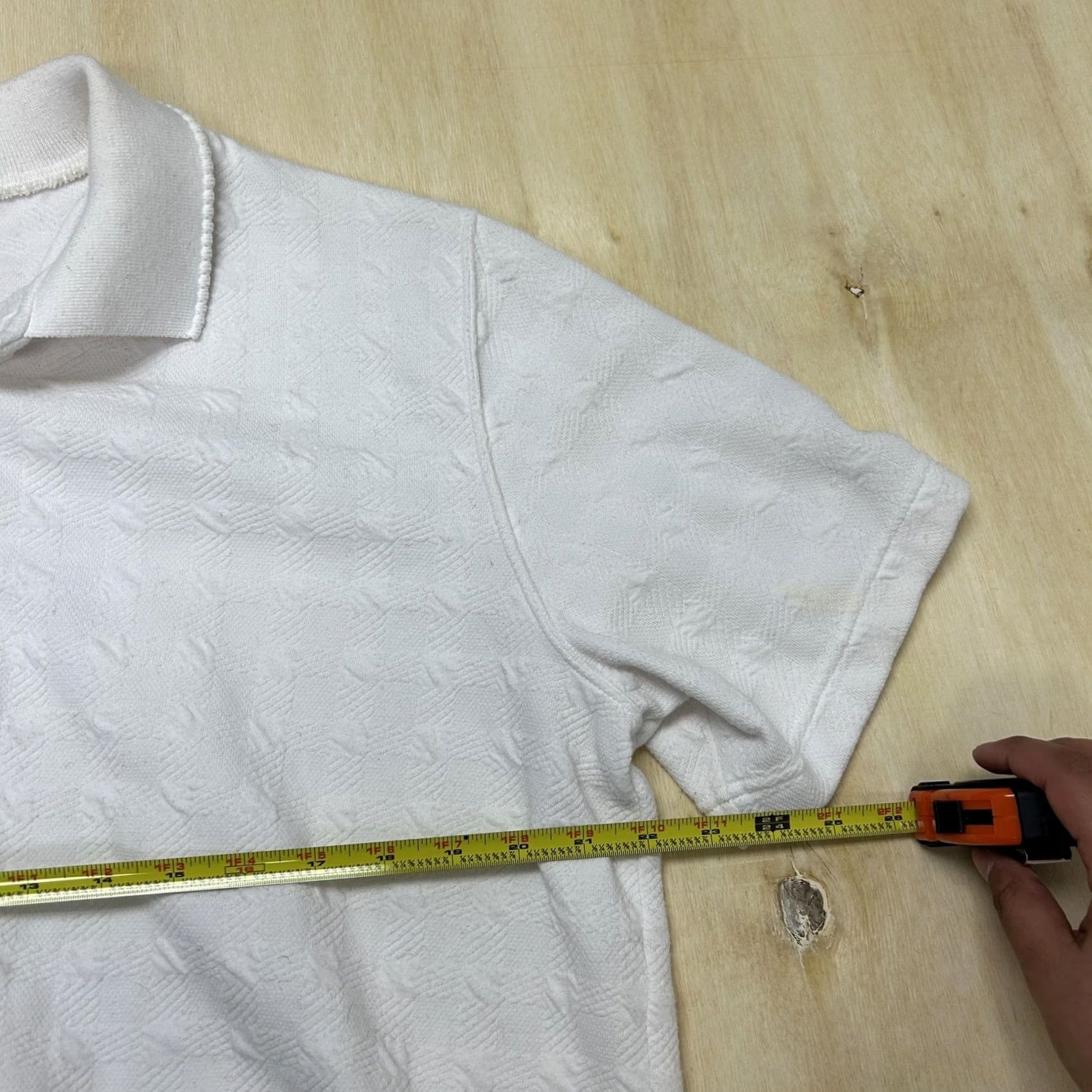 Vintage Alfred Dunner Polo Shirt Womens Large White Textured Knit Short Sleeve Vintage Size L / US 10 / IT 46 - 6 Thumbnail