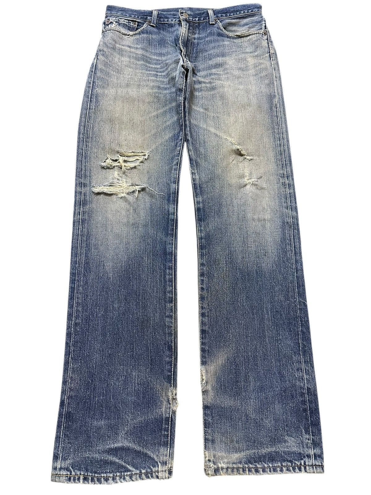 Levi's Vintage 90s Levis 505 Blue Faded Wash Distressed Loose Jeans Size US 33 - 1 Thumbnail