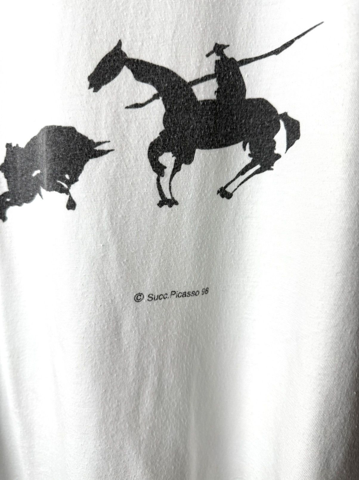Vintage 1998 Hunting Art Picasso Vintage T Shirt Da Vinci Leonardo Size US L / EU 52-54 / 3 - 3 Thumbnail