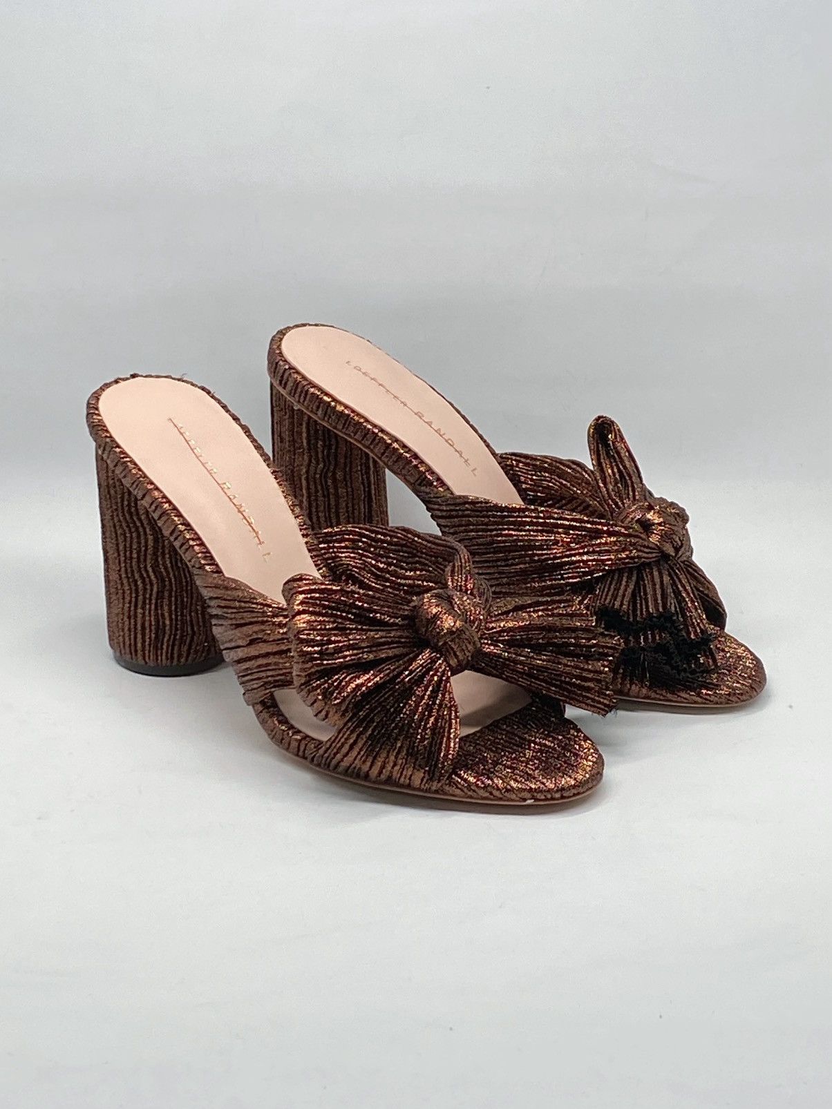 Loeffler Randall Loeffler Randall Metallic Lamé Block-Heel Mules size 7 Size US 7 / IT 37 - 3 Thumbnail