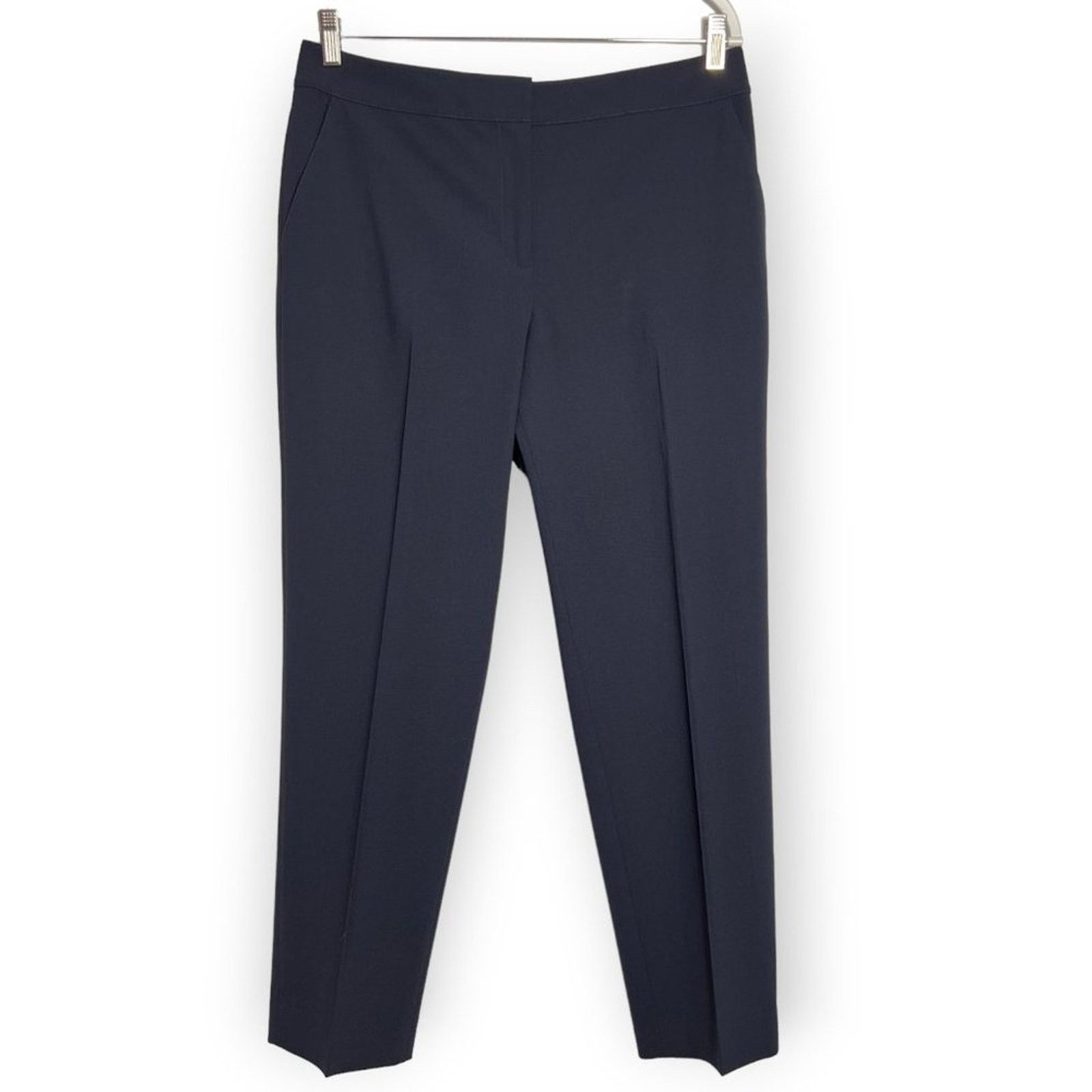 St. John St. John Emma Wool Navy Straight Trousers Size 12 Size 34" / US 12 / IT 48 - 1 Thumbnail