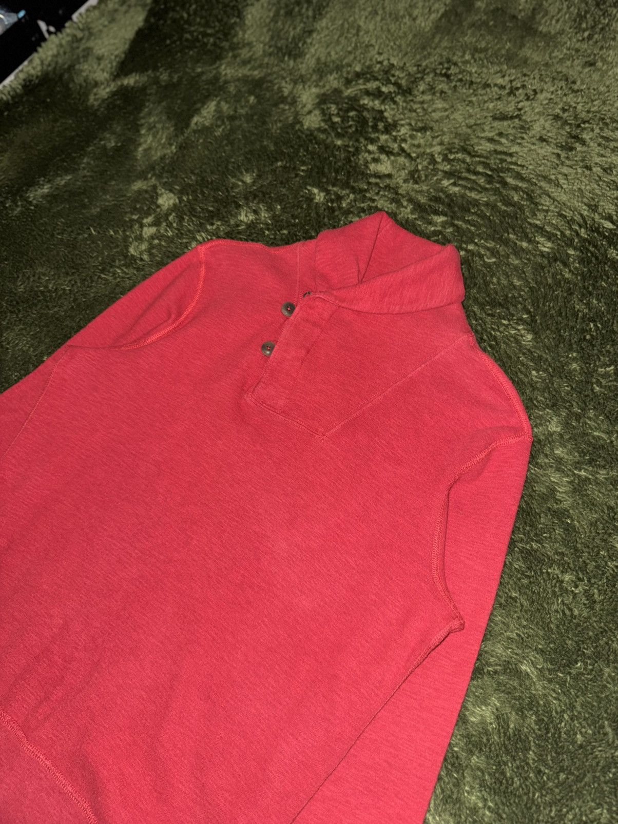 Polo Ralph Lauren [S] Polo Ralph Lauren Shawl Collar Button-Up Knit Red Size US S / EU 44-46 / 1 - 2 Thumbnail